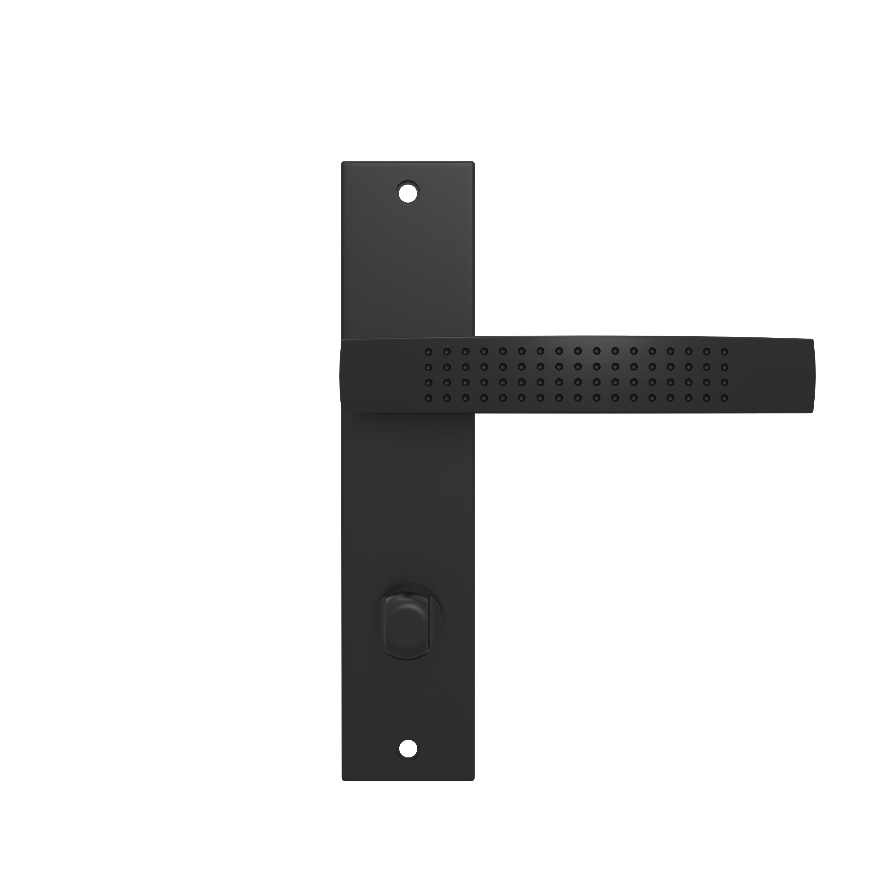 2 poignées sur plaque condamnation Louna aluminium noir mat, entraxe 165 mm - 5