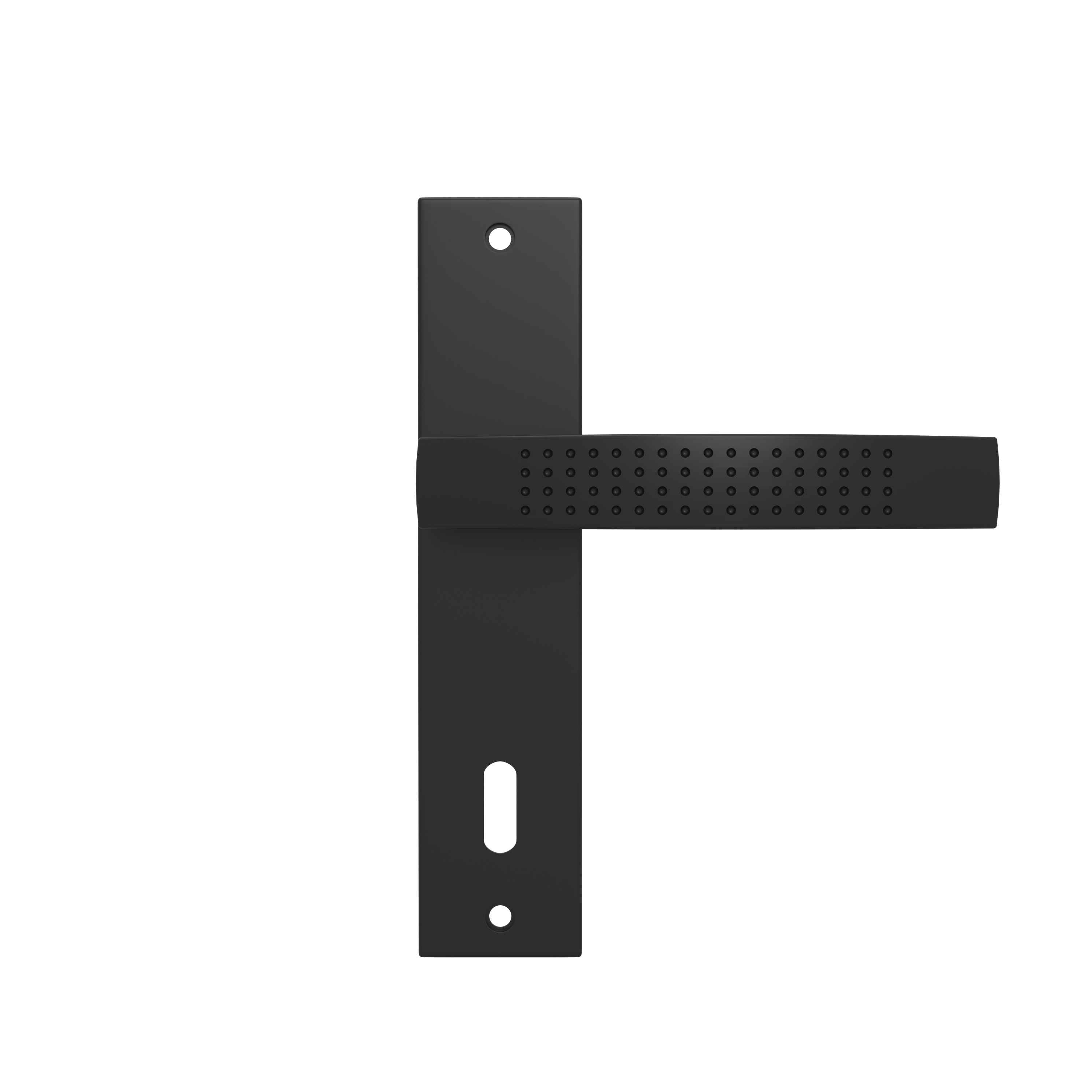 2 poignées sur plaque à clé Louna aluminium noir mat, entraxe 165 mm - 5