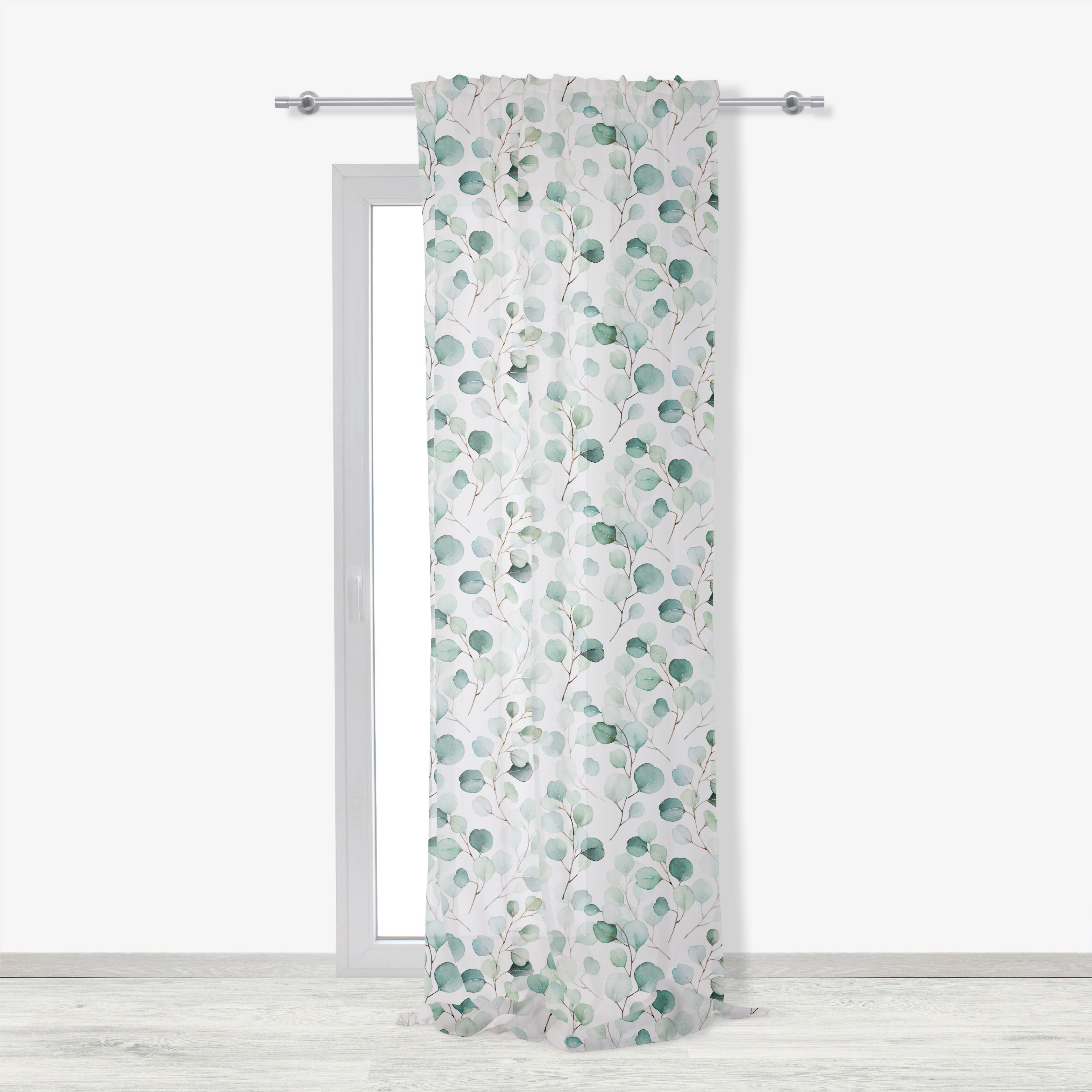 Tenda Eucalipto verde, fettuccia 140x290 cm - 2