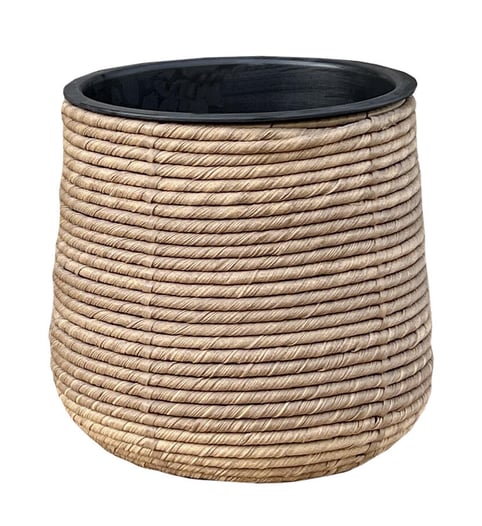 Γλάστρα WICKER 29X29X29CM φυσικό χρώμα 20L