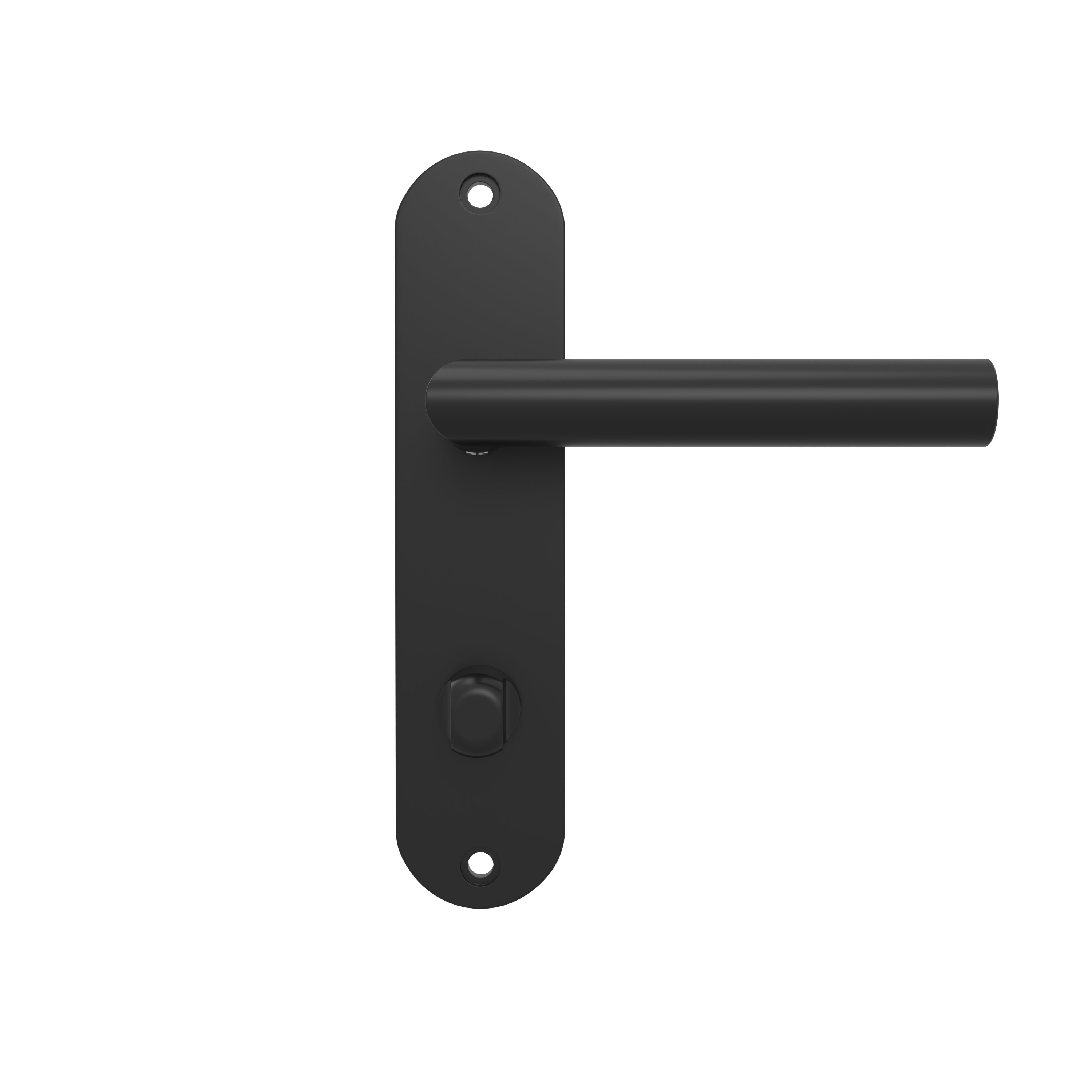 2 poignées sur plaque à condamnation Sara acier noir mat, entraxe 165 mm - 4