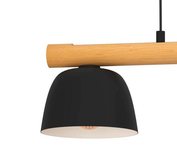 Lampadario Industriale Sherburn nero 3x E27 EGLO - 2