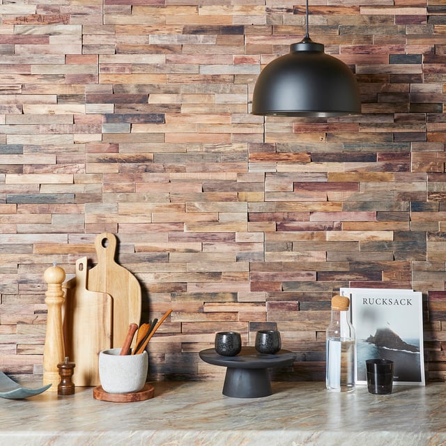 Plaquette de parement bois effet bois Sherwood intérieur