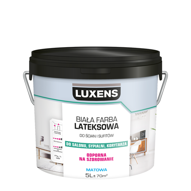 Farba Luxens lateksowa 5 l biała