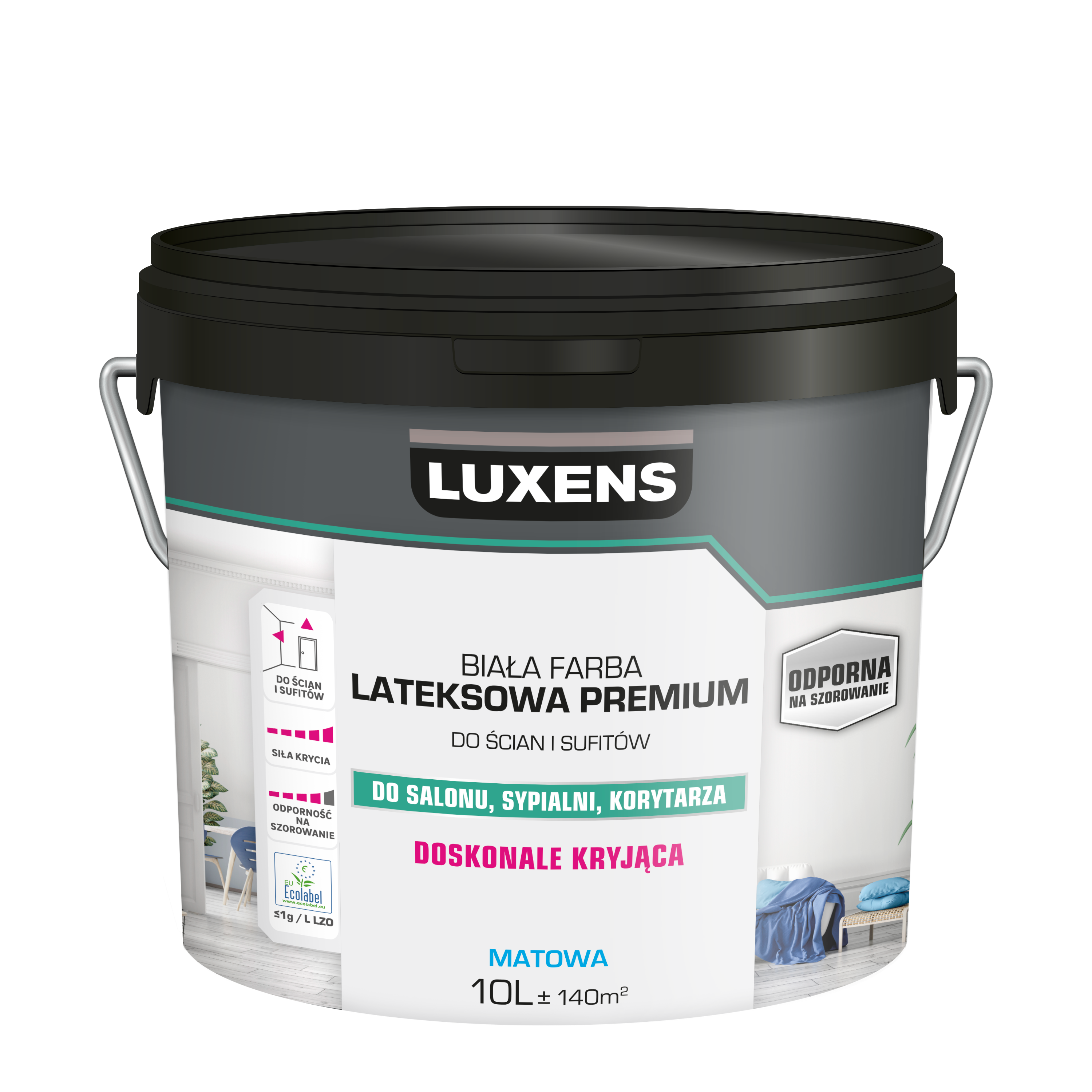 Farba Luxens Lateksowa Premium Biała 10 l