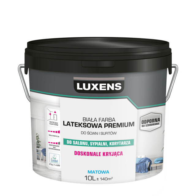 Farba Luxens Lateksowa Premium Biała 10 l