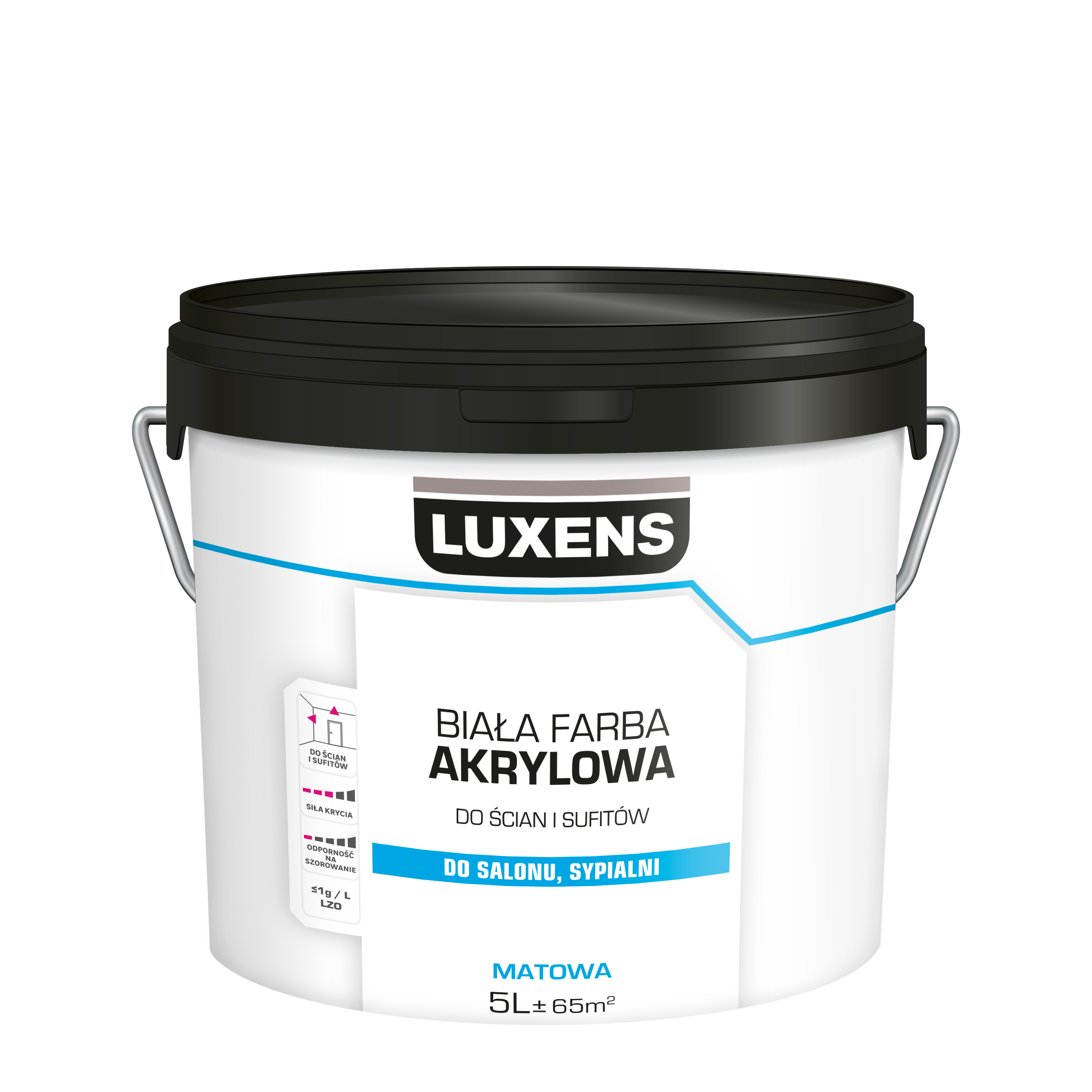 Farba Luxens Akrylowa Biała 5 l
