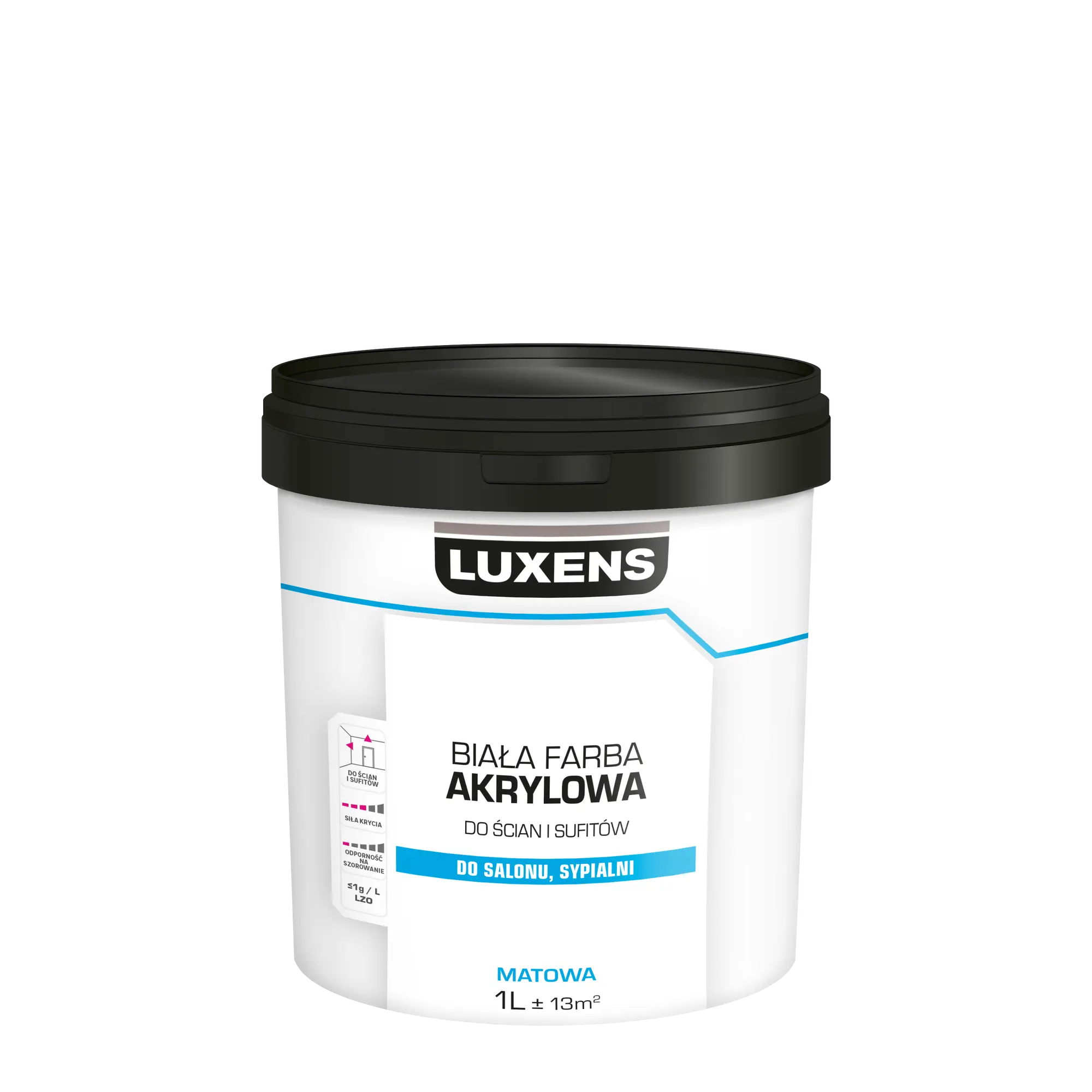 Farba Luxens Akrylowa Biała 1 l