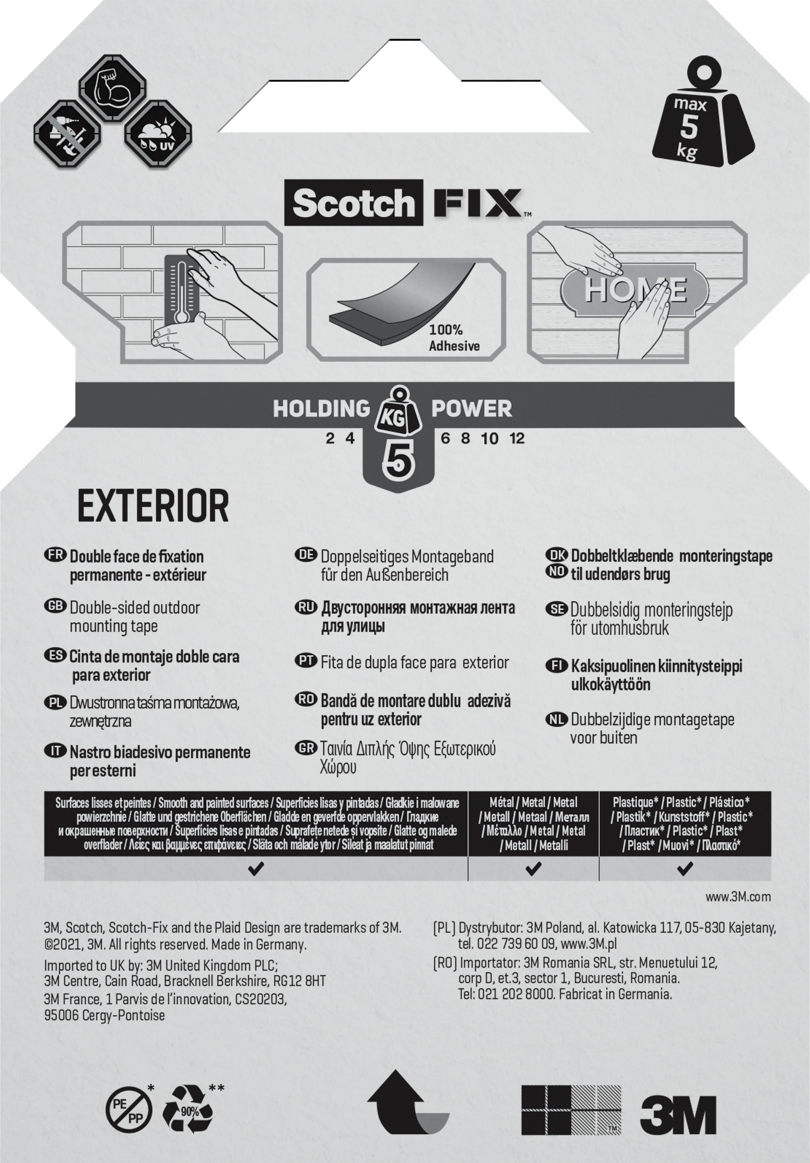 Taśma montażowa dwustronna 19mmx1,5m SCOTCH - 5