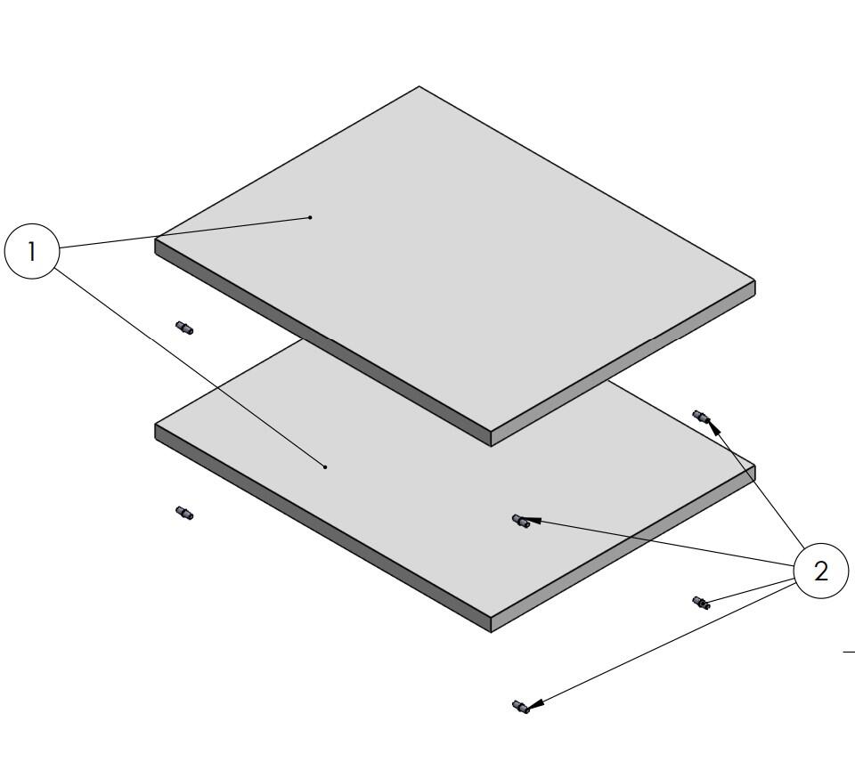 Lot de 2 Etagère pour intérieur de caisson DELINIA ID l.56.7 x P.32.8 cm - 4