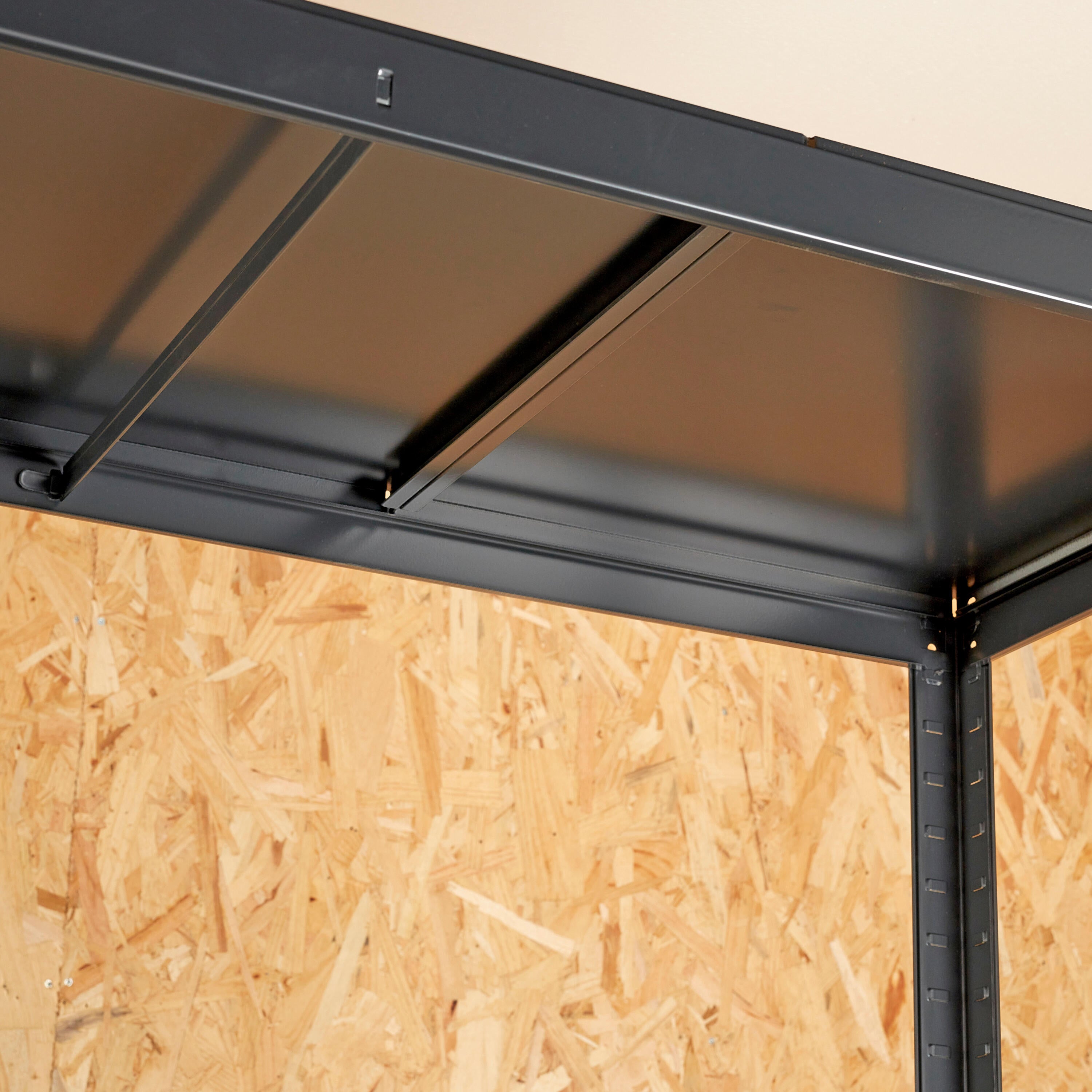 Estante metálica preto 5 prateleiras 196x120x50 cm 200 kg Spaceo - 5