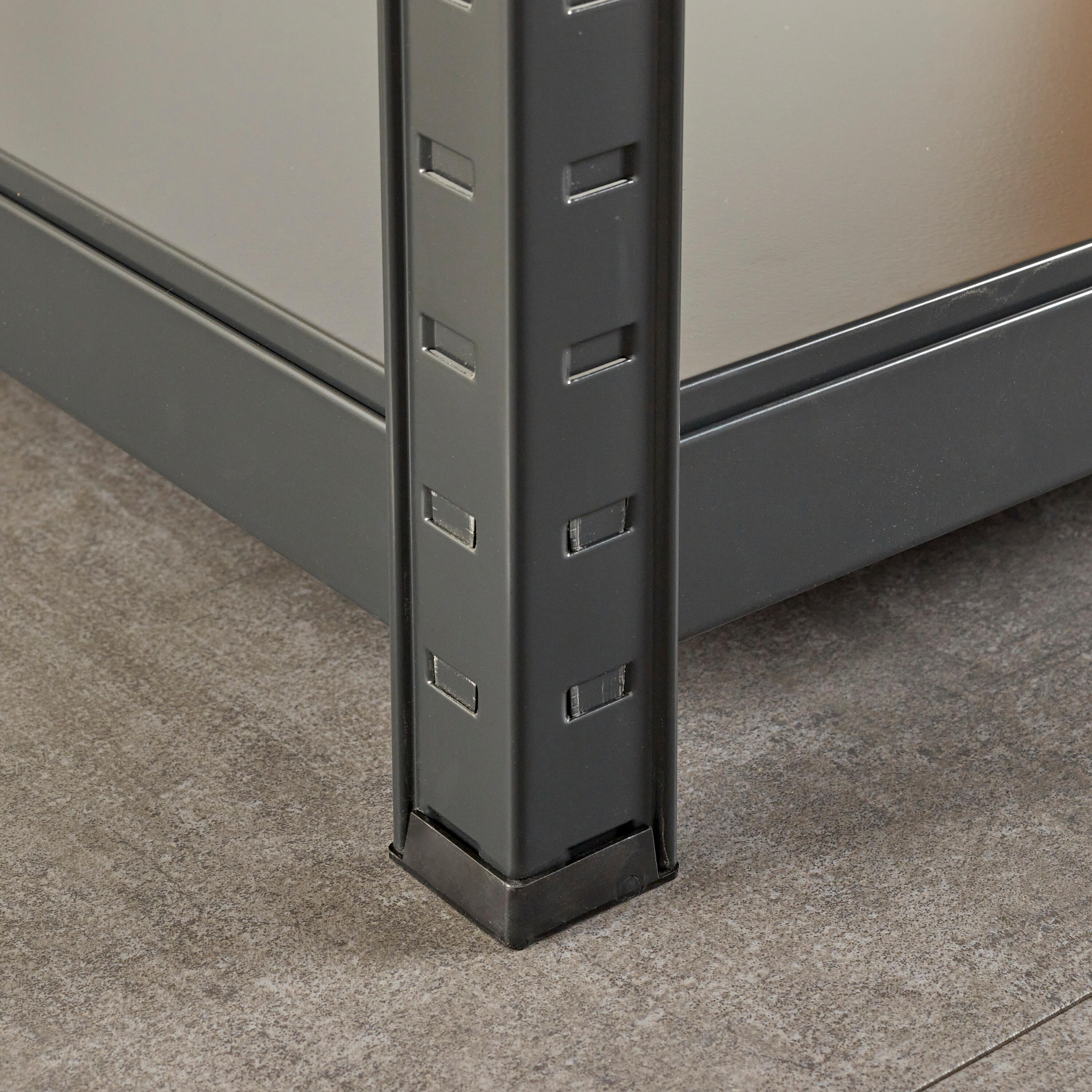 Estante metálica preto 5 prateleiras 196x120x50 cm 200 kg Spaceo - 4