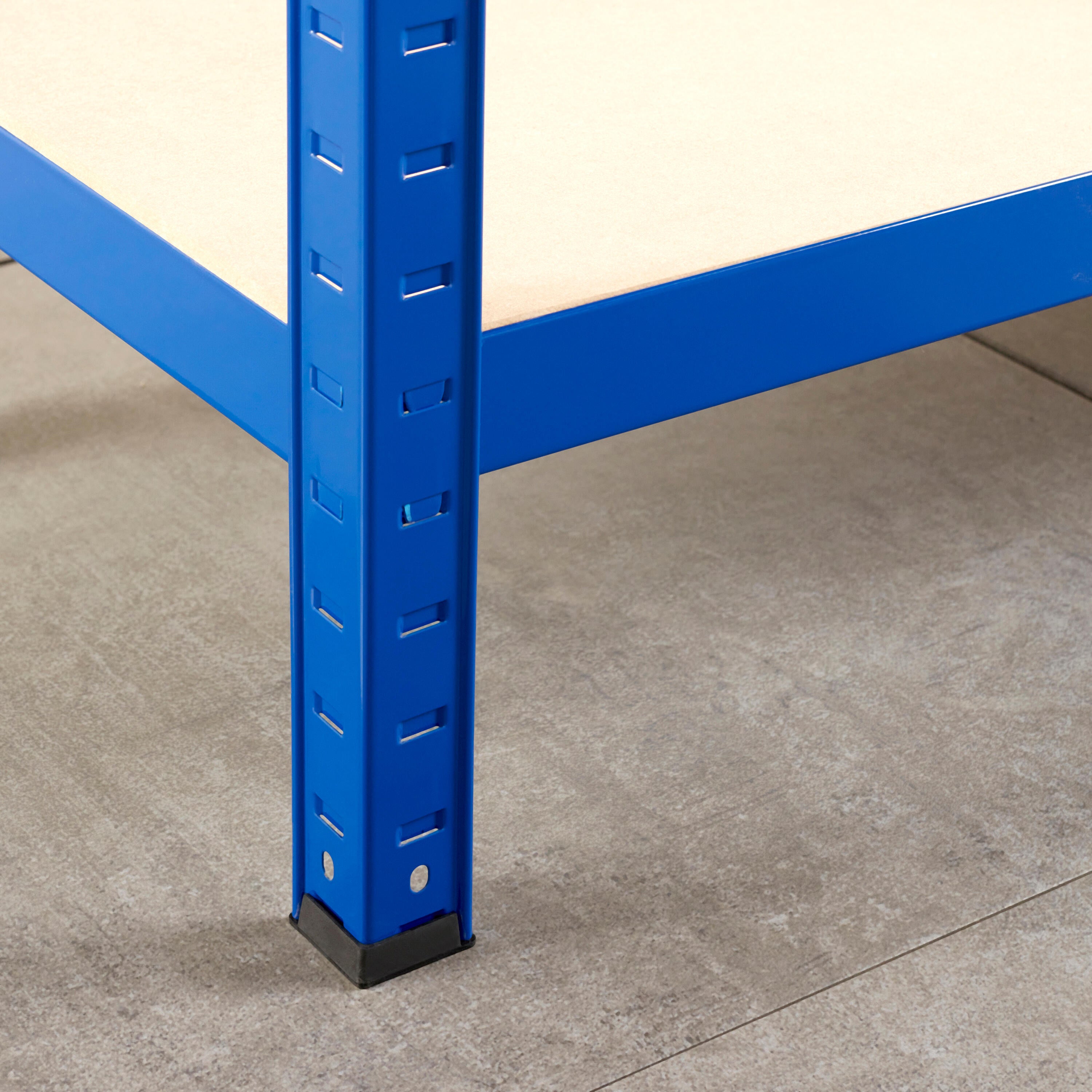Estante metálica azul 5 prateleiras MDF 90x40x176 cm 175 kg Spaceo - 5