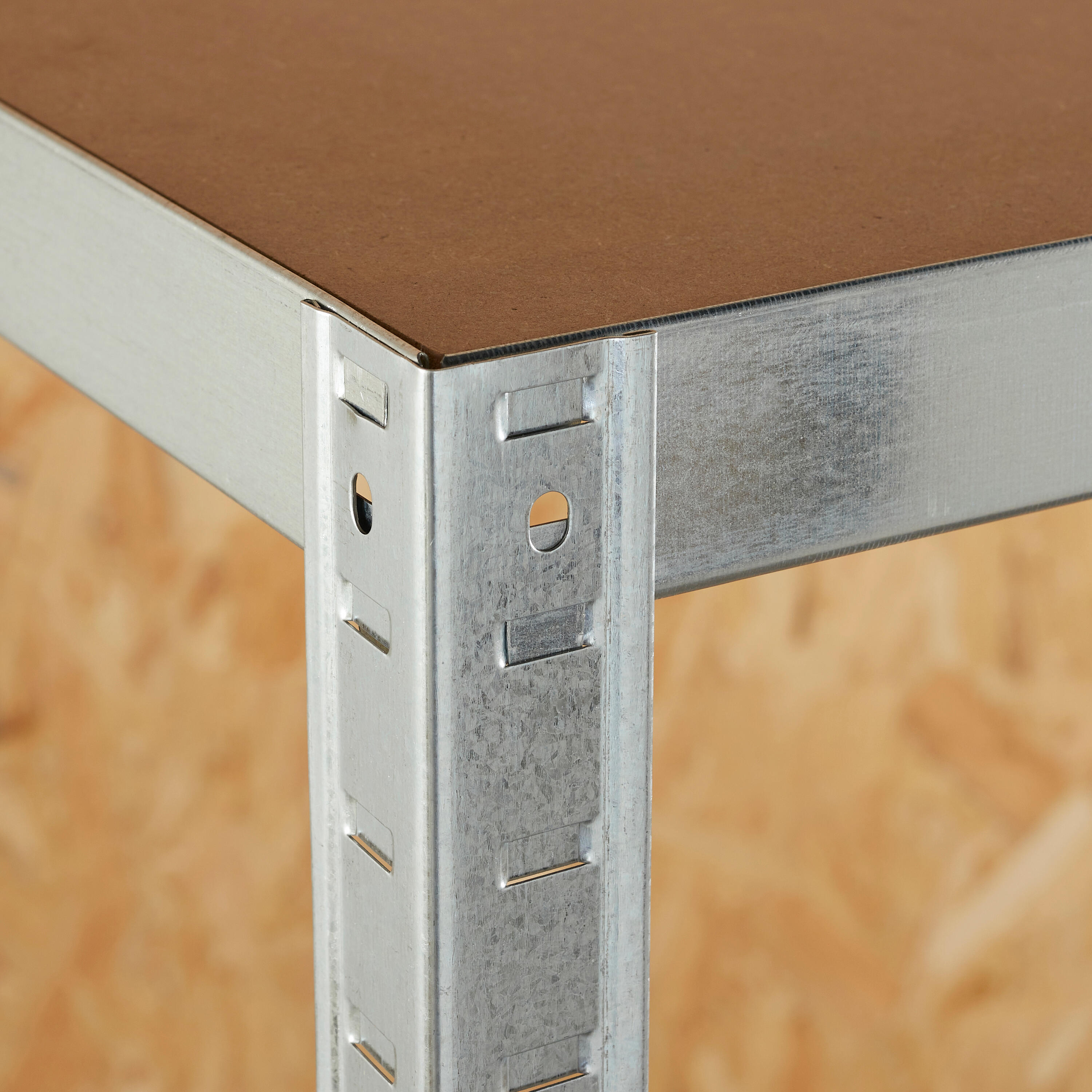 Estante metálica cinza 5 prateleiras madeira 176x90x40 cm 175 kg Spaceo - 7