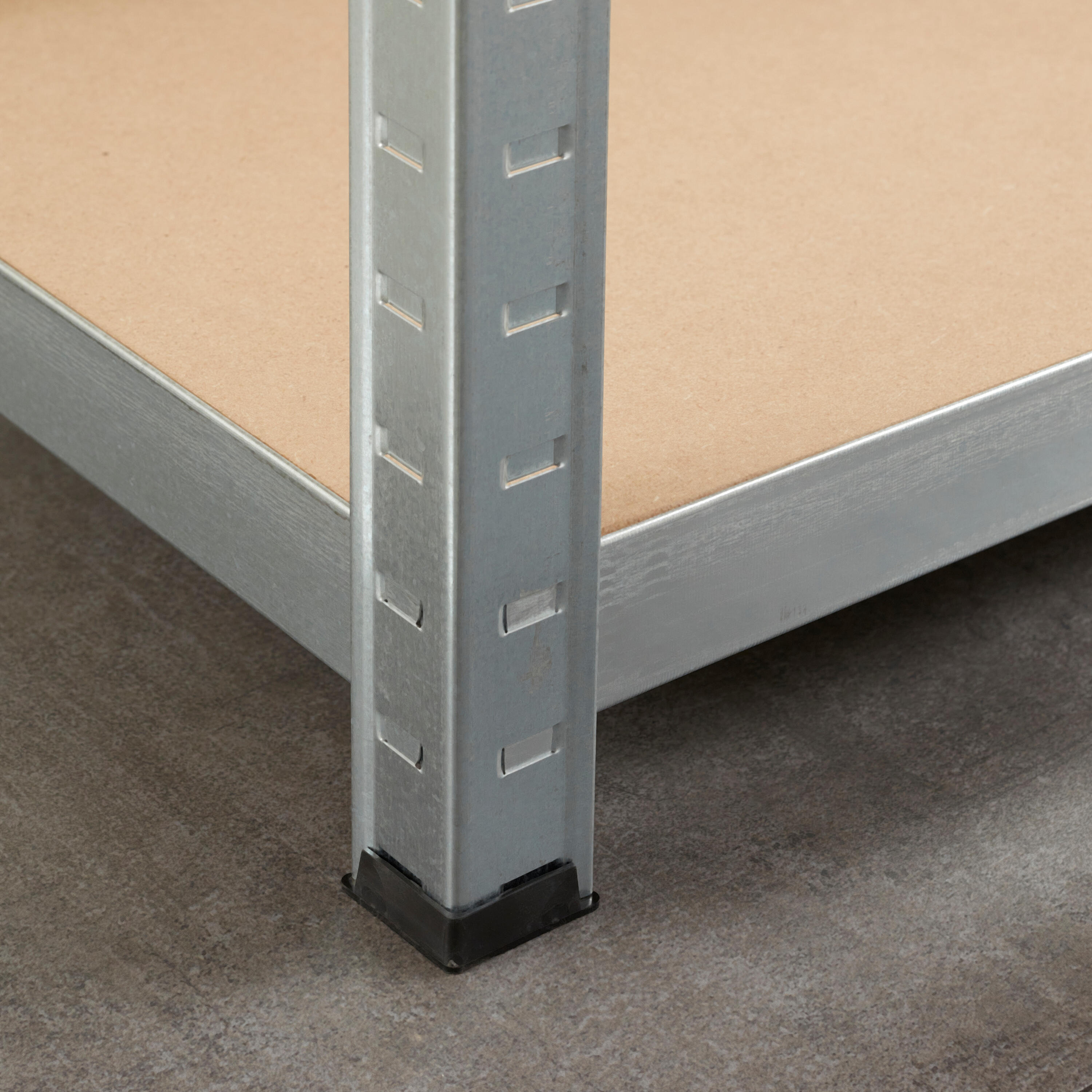 Estante metálica cinza 5 prateleiras madeira 176x90x40 cm 175 kg Spaceo - 9