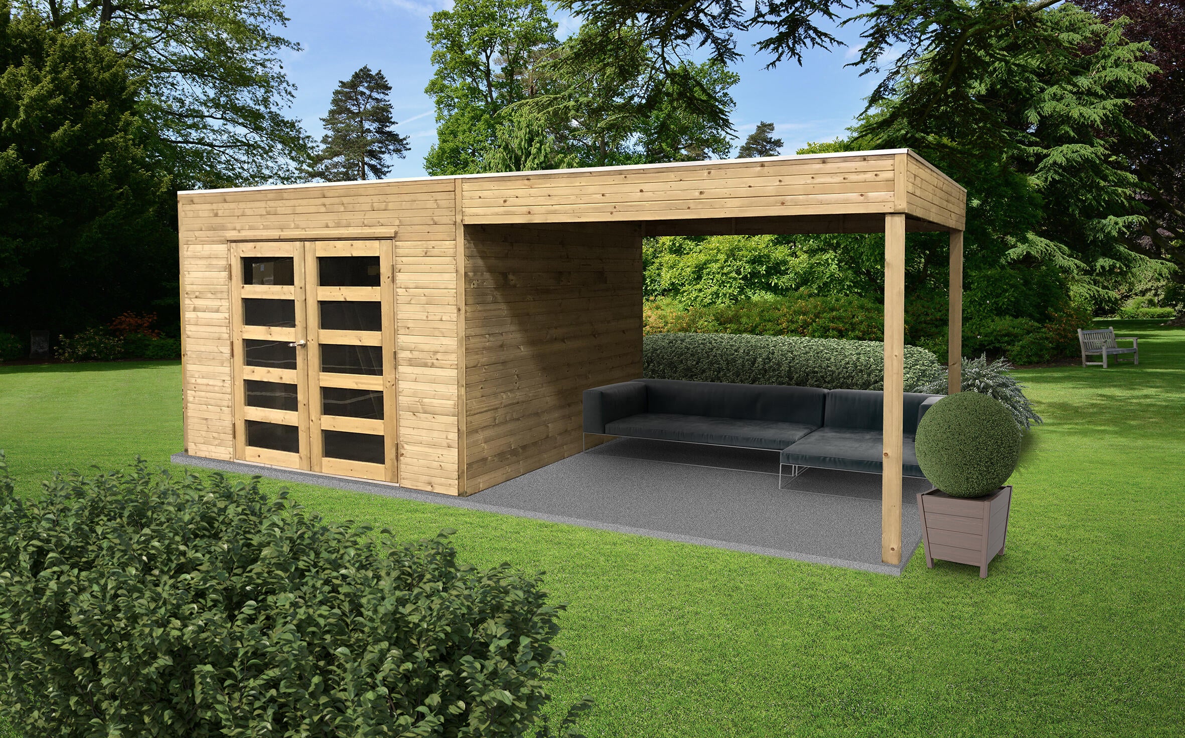 Abri de jardin bois SOLID Ep.19 mm, 8.69 m² | Leroy Merlin