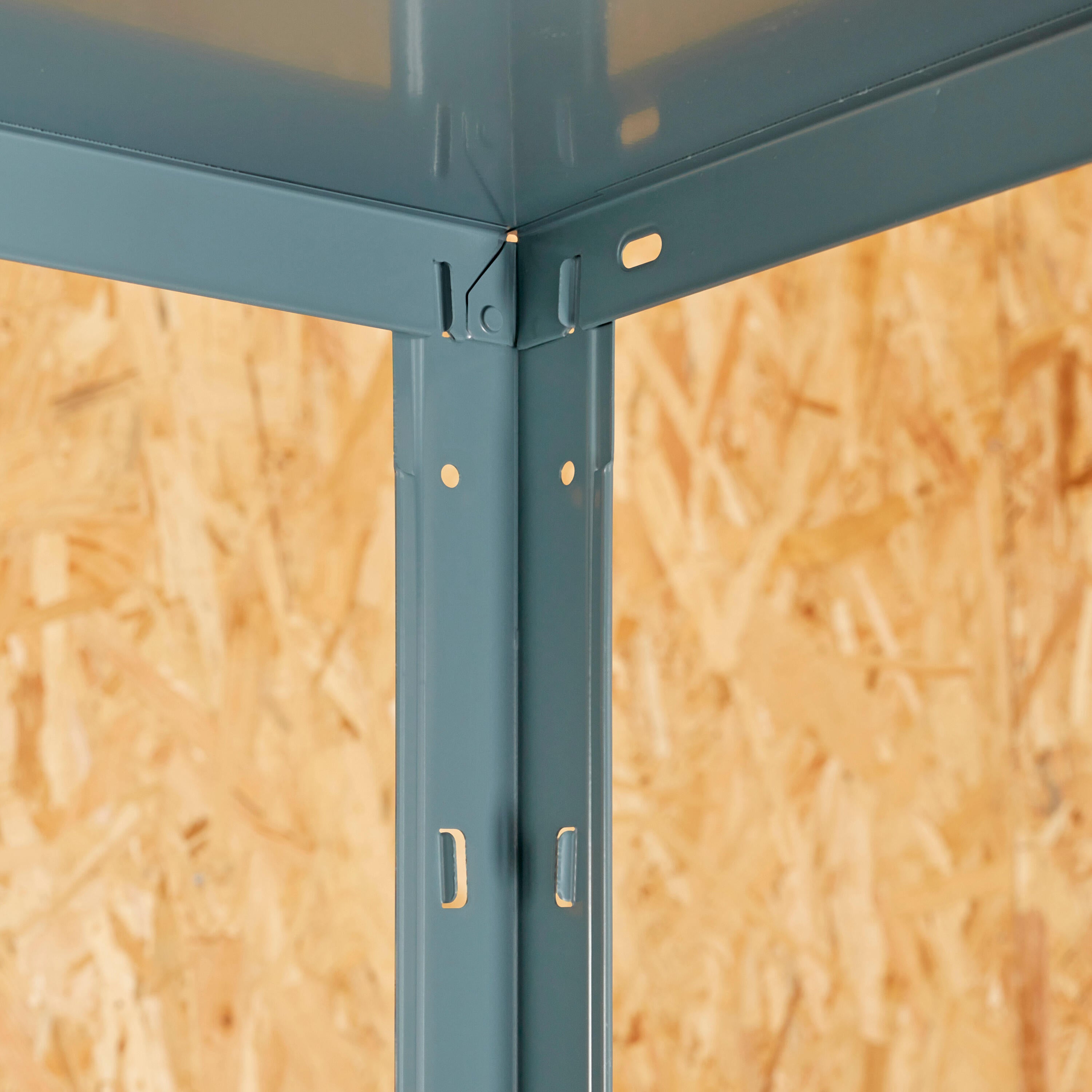 Estante metálica cinza 5 prateleiras 90x40x187 cm 70 kg Spaceo - 10