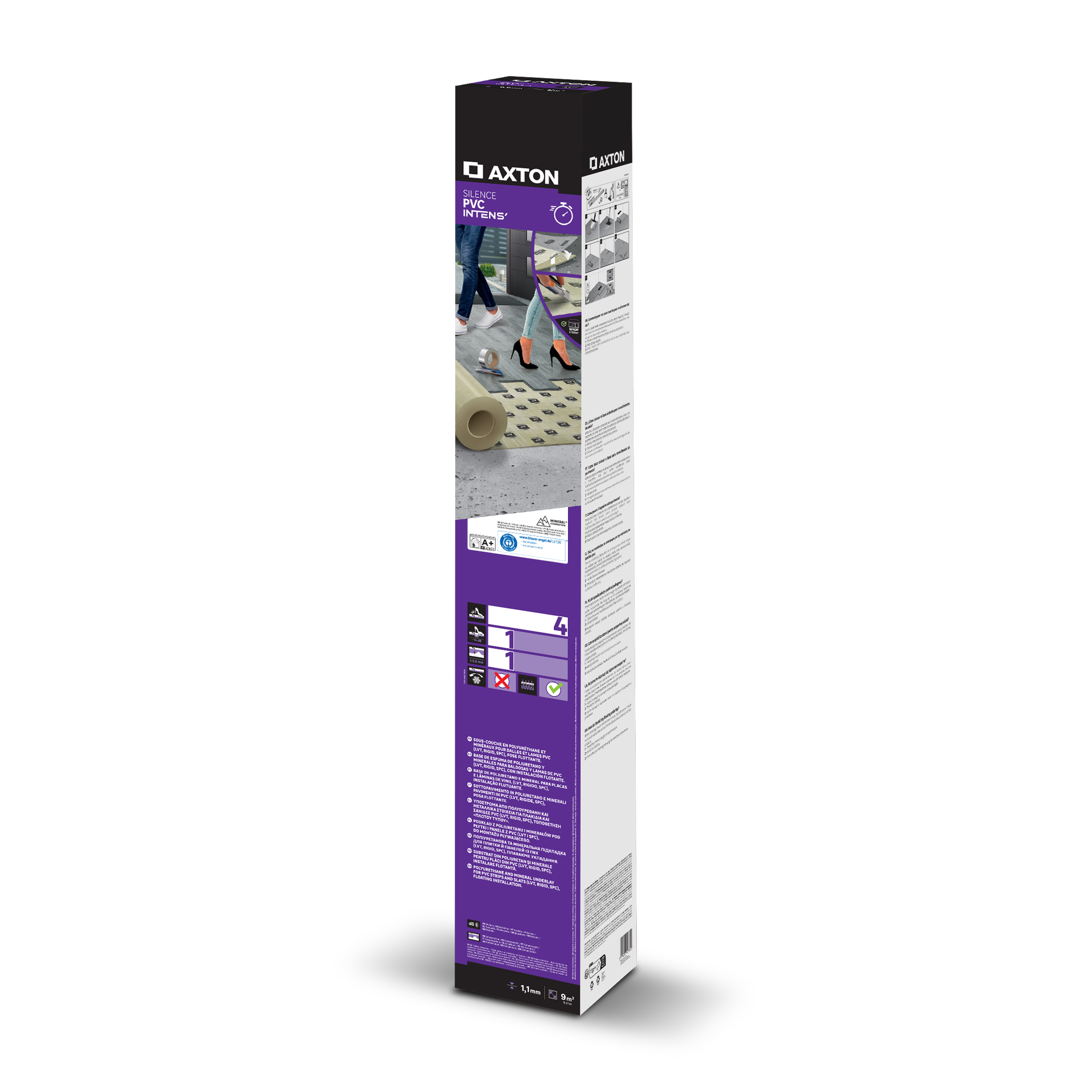 Podkład podłogowy pod panele winylowe LVT Silence PCV Intense 1.1mm 9 m2 Axton - 13