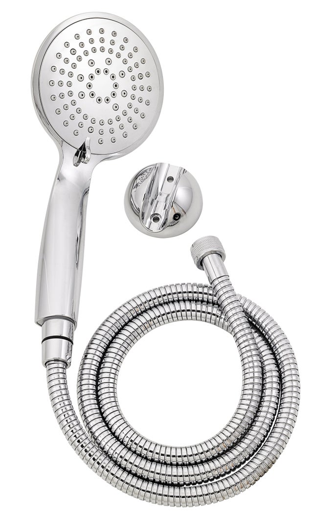 Trio (pommeau de douche, flexible, support de douche) 5 jets chromé Franflex MTK