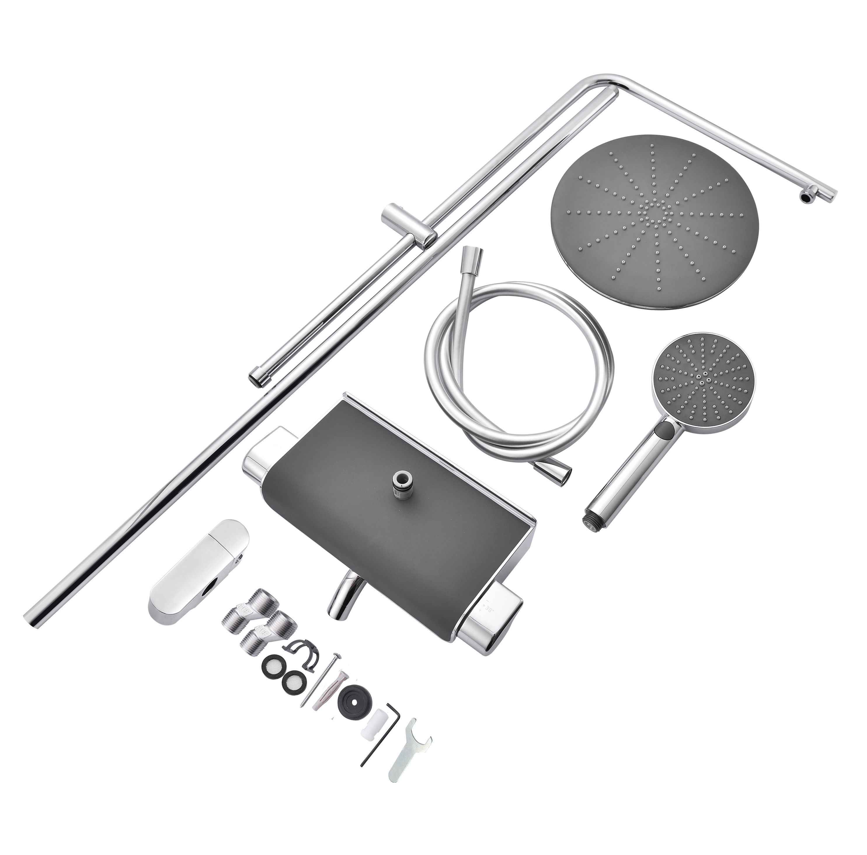 Colonne de douche et bain thermostatique, SENSEA Easy, Chrome - 5