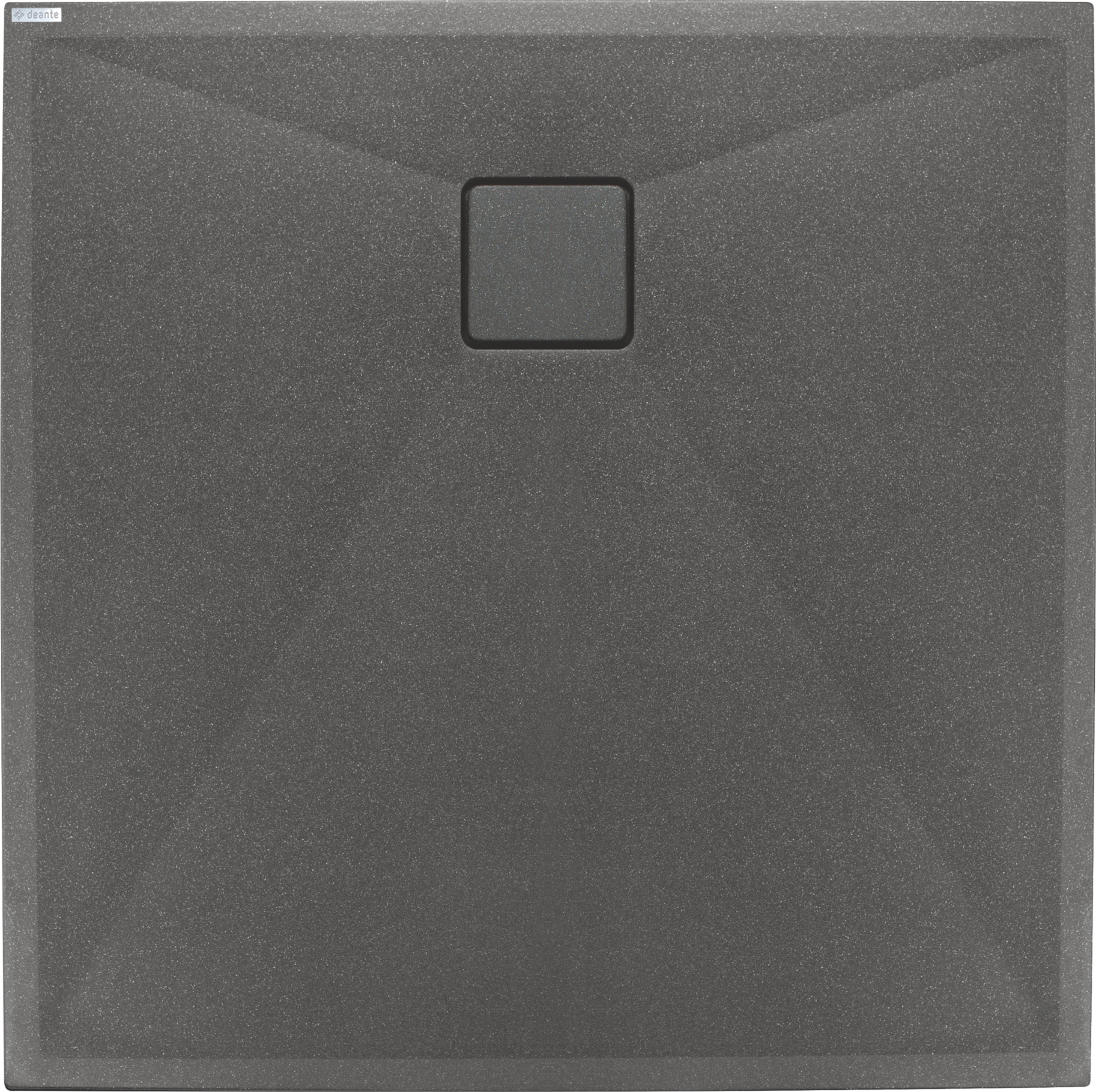 Brodzik do kabiny prysznicowej płaski antracytowy Correo 90x90 cm Deante