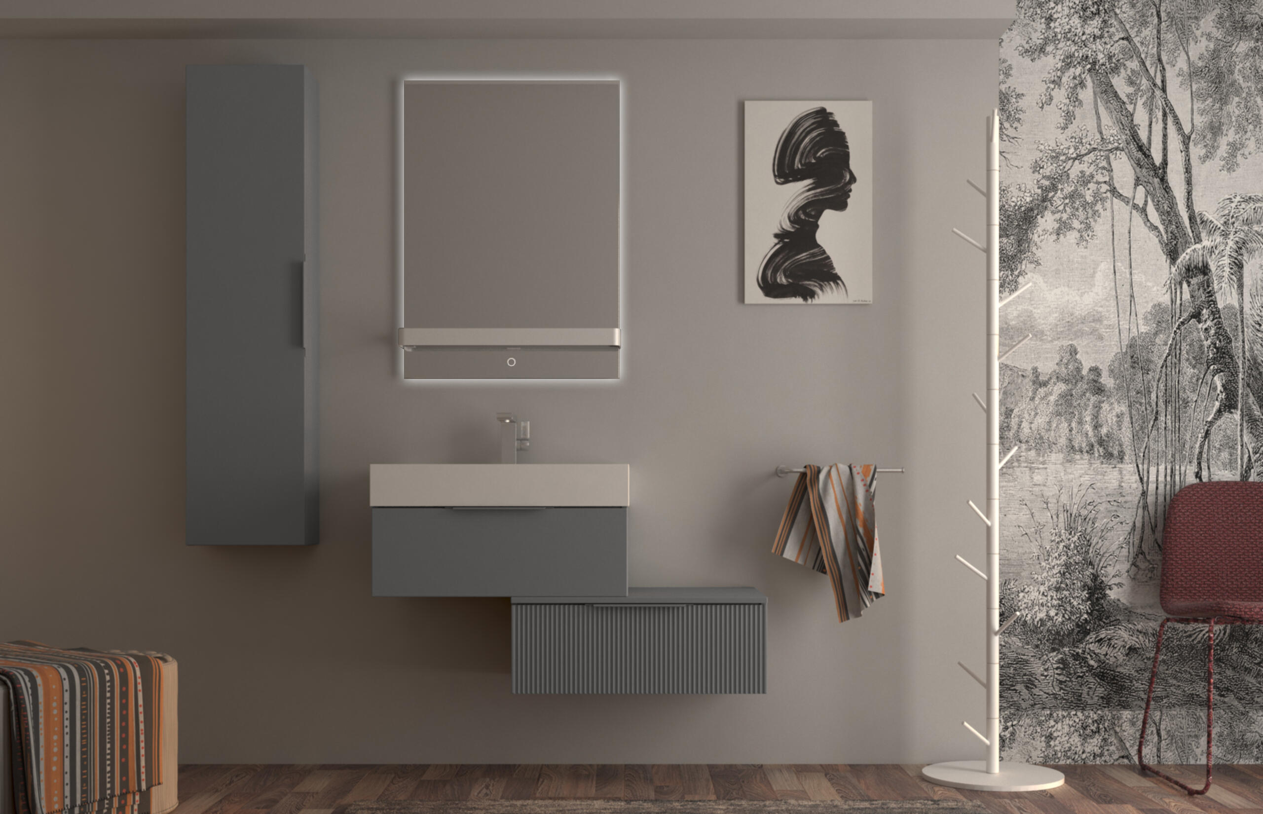 Lavabo a incasso rettangolare Modula H 11.5 cm in resina bianco - 7