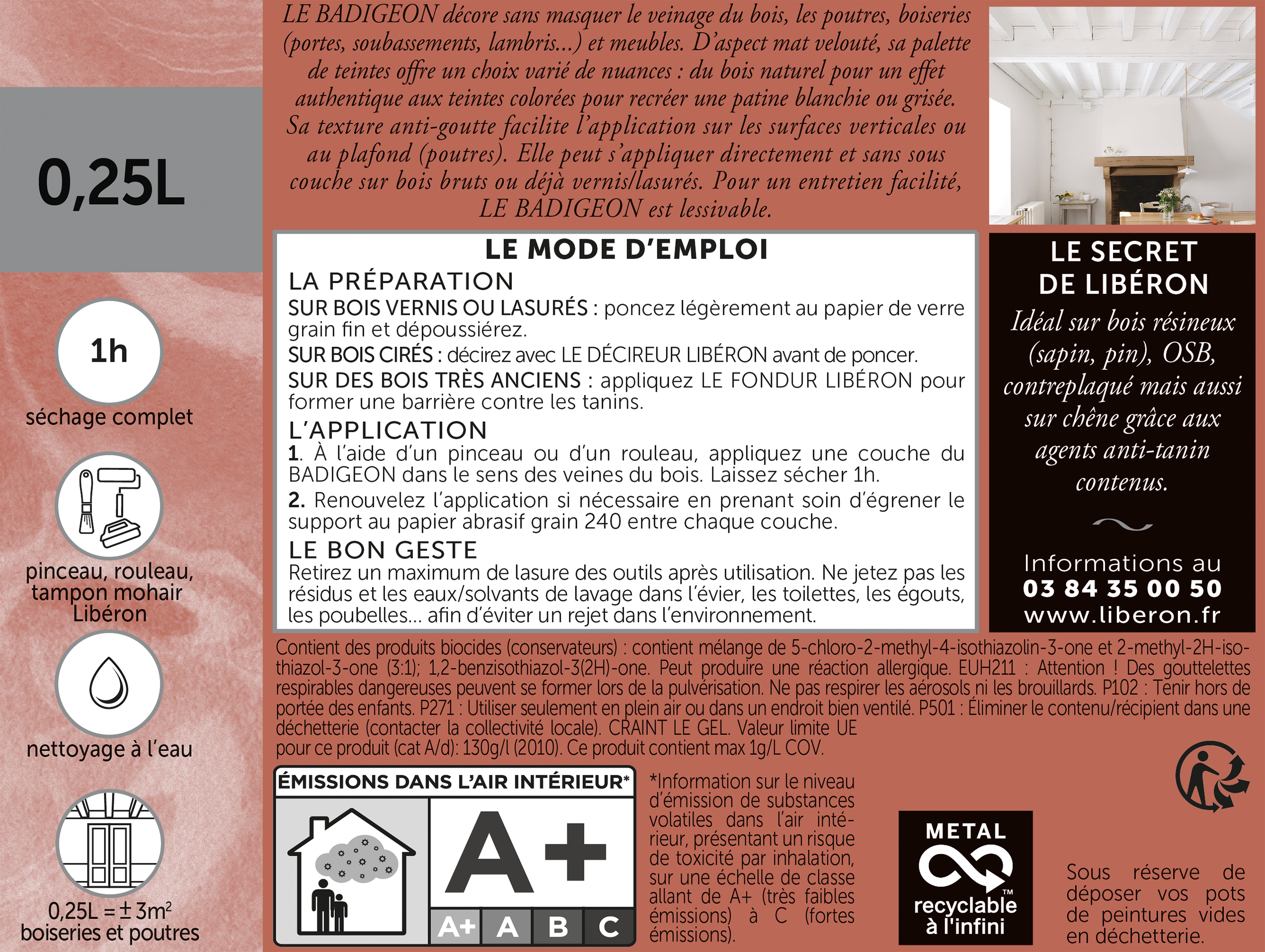 Badigeon LIBÉRON chêne fumé mat 250ml - 4