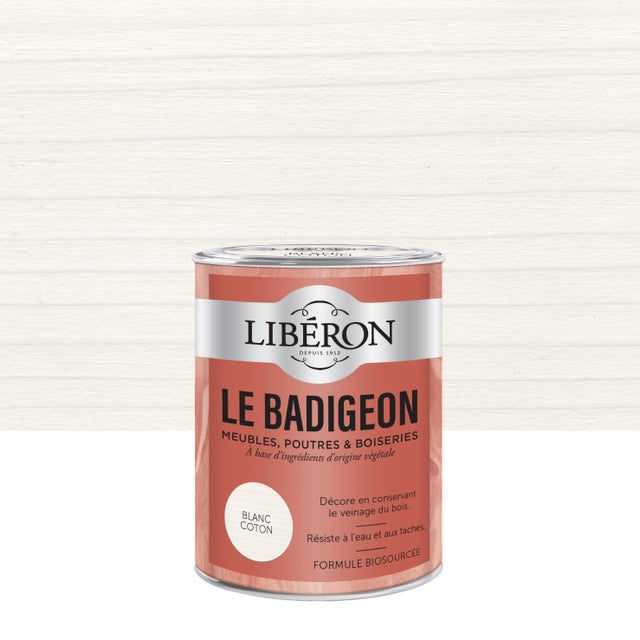 Badigeon LIBÉRON blanc coton mat 250ml