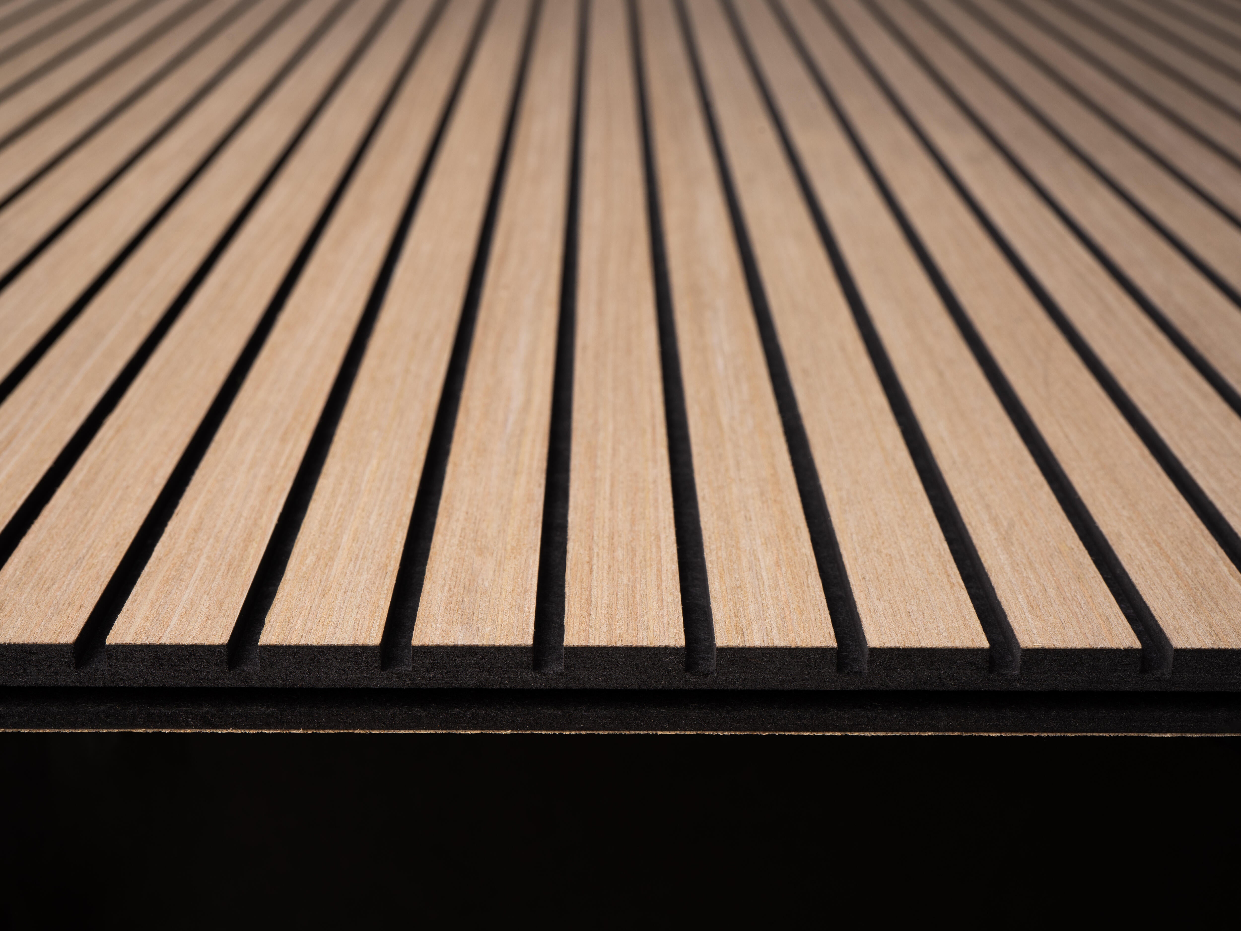 Revestimiento de pared palillería efecto 3D MDF Equa color roble/negro 119x59,6 cm - 6