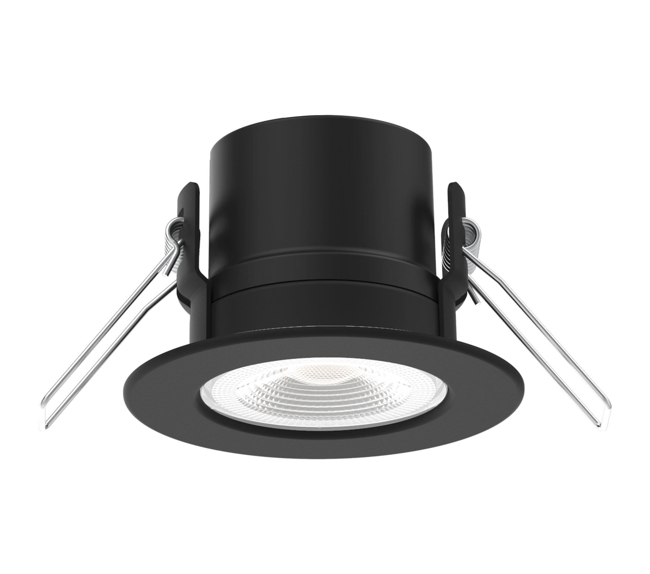 Kit 1 spot à encastrer led BBC IP65 EF5 , blanc chaud / neutre, ARIC rond noir - 5