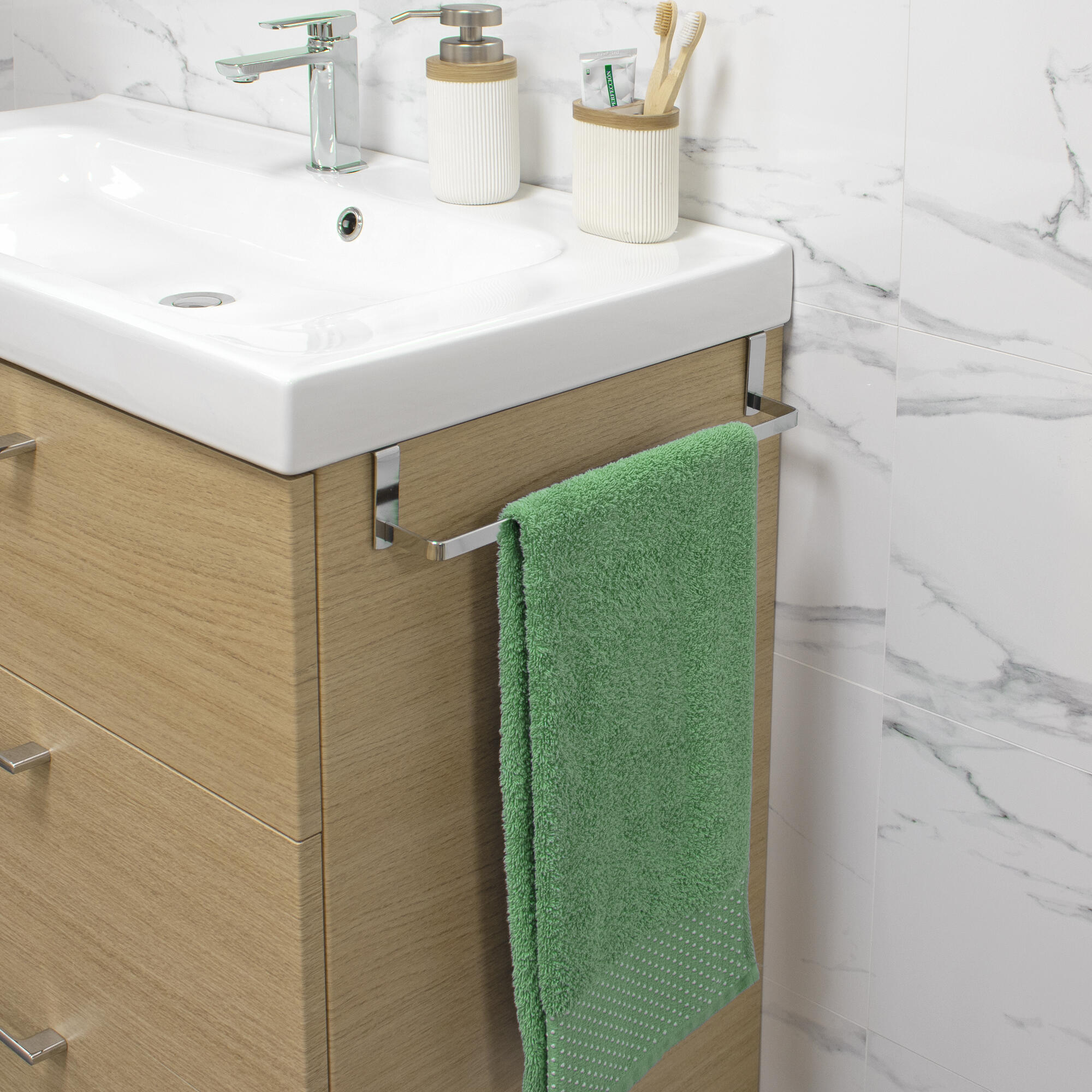 Toalheiro de parede 40 cm aço brilhante Deblanch Cromo Plus - 10