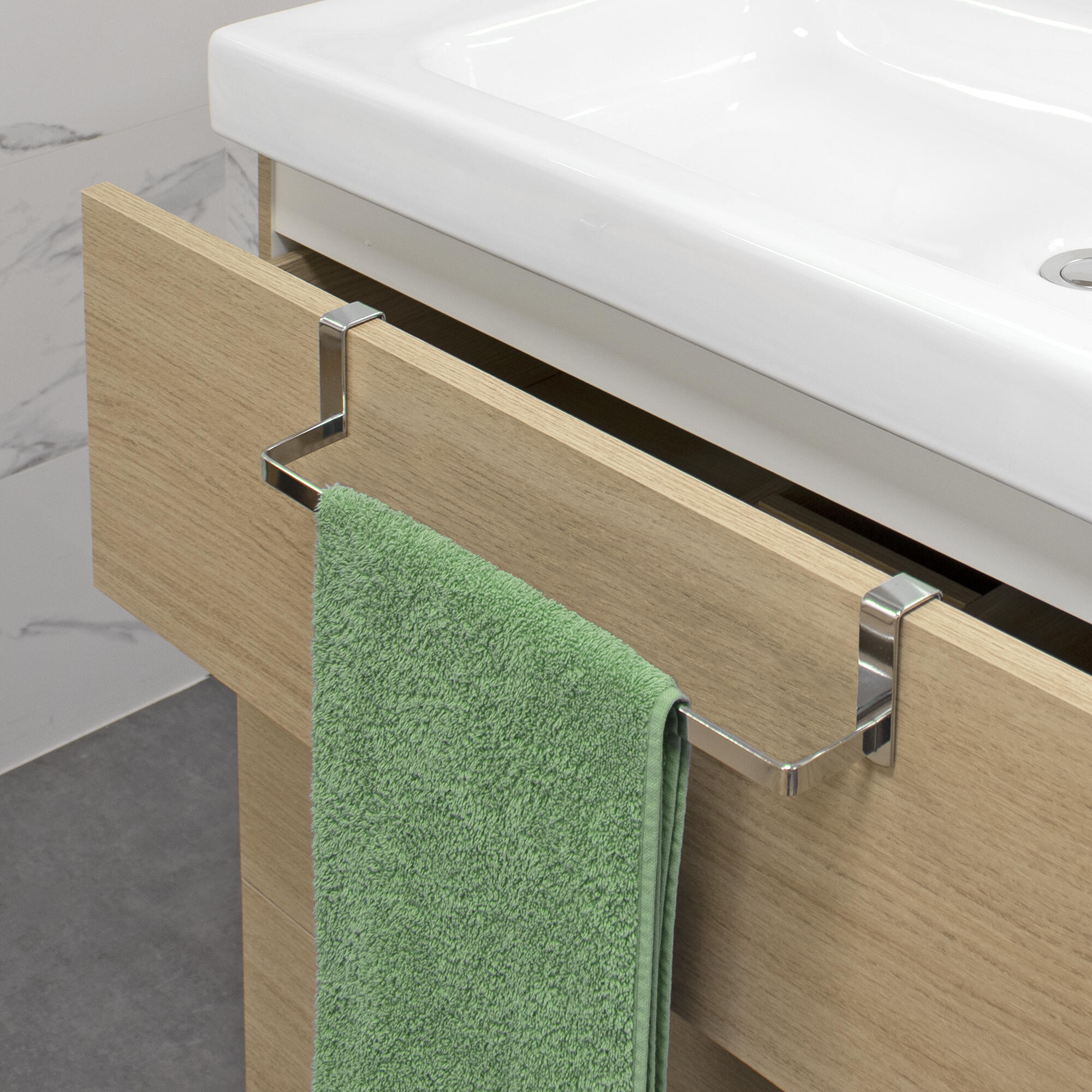 Toalheiro de parede 40 cm aço brilhante Deblanch Cromo Plus - 3