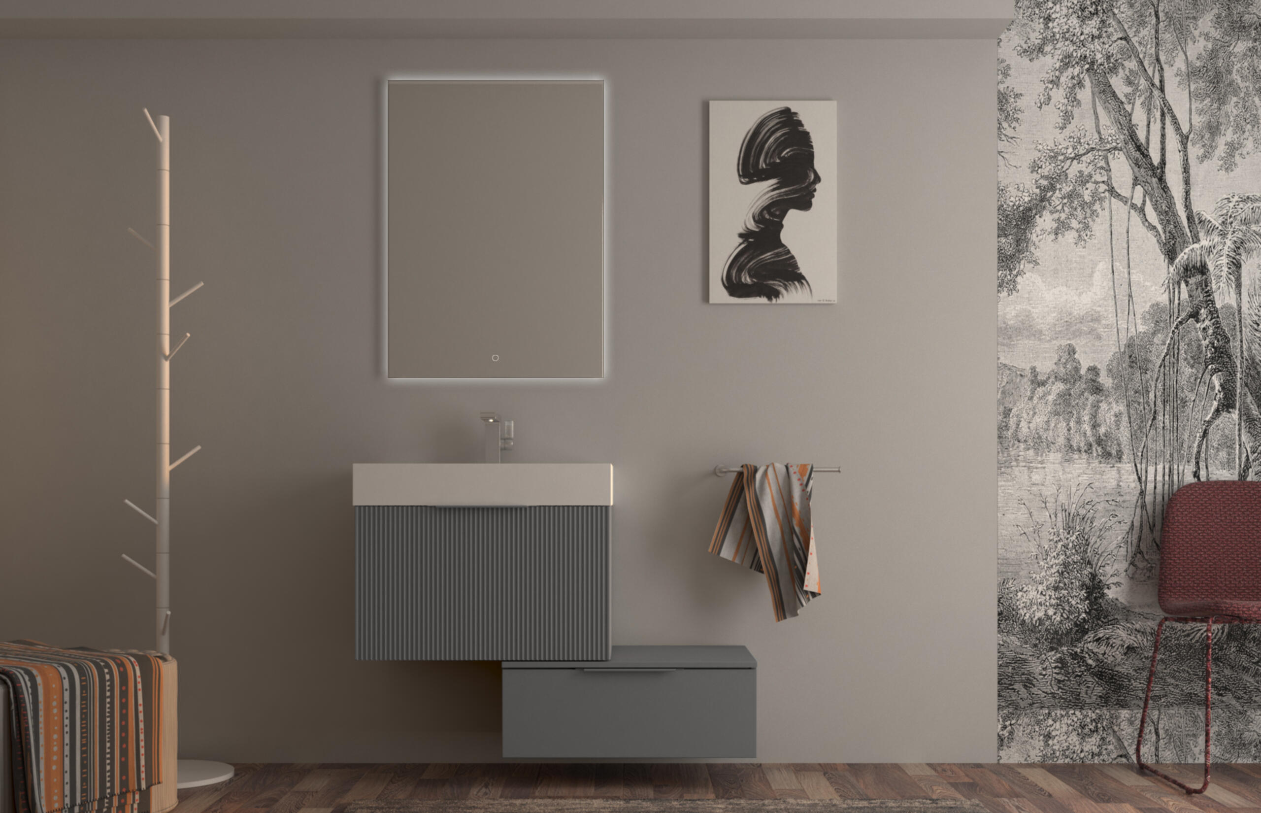 Lavabo a incasso rettangolare Modula H 11.5 cm in resina bianco - 6
