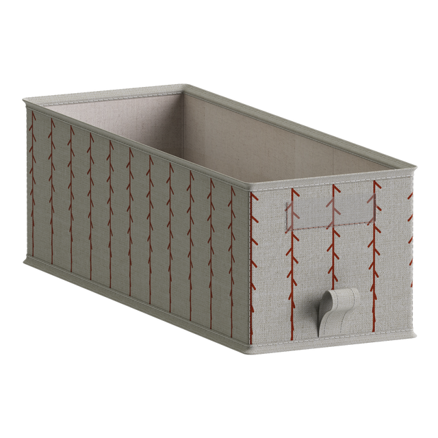 Panier SPACEO Evo'M L Feuilles terracotta H.16 x l.18 x P.50 cm