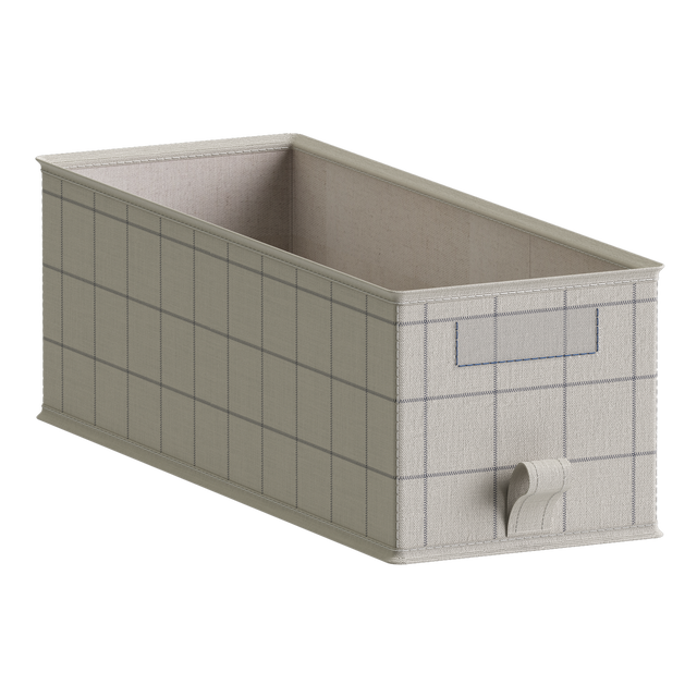 Panier SPACEO Evo'M L Quadrillé bleu H.16 x l.18 x P.50 cm