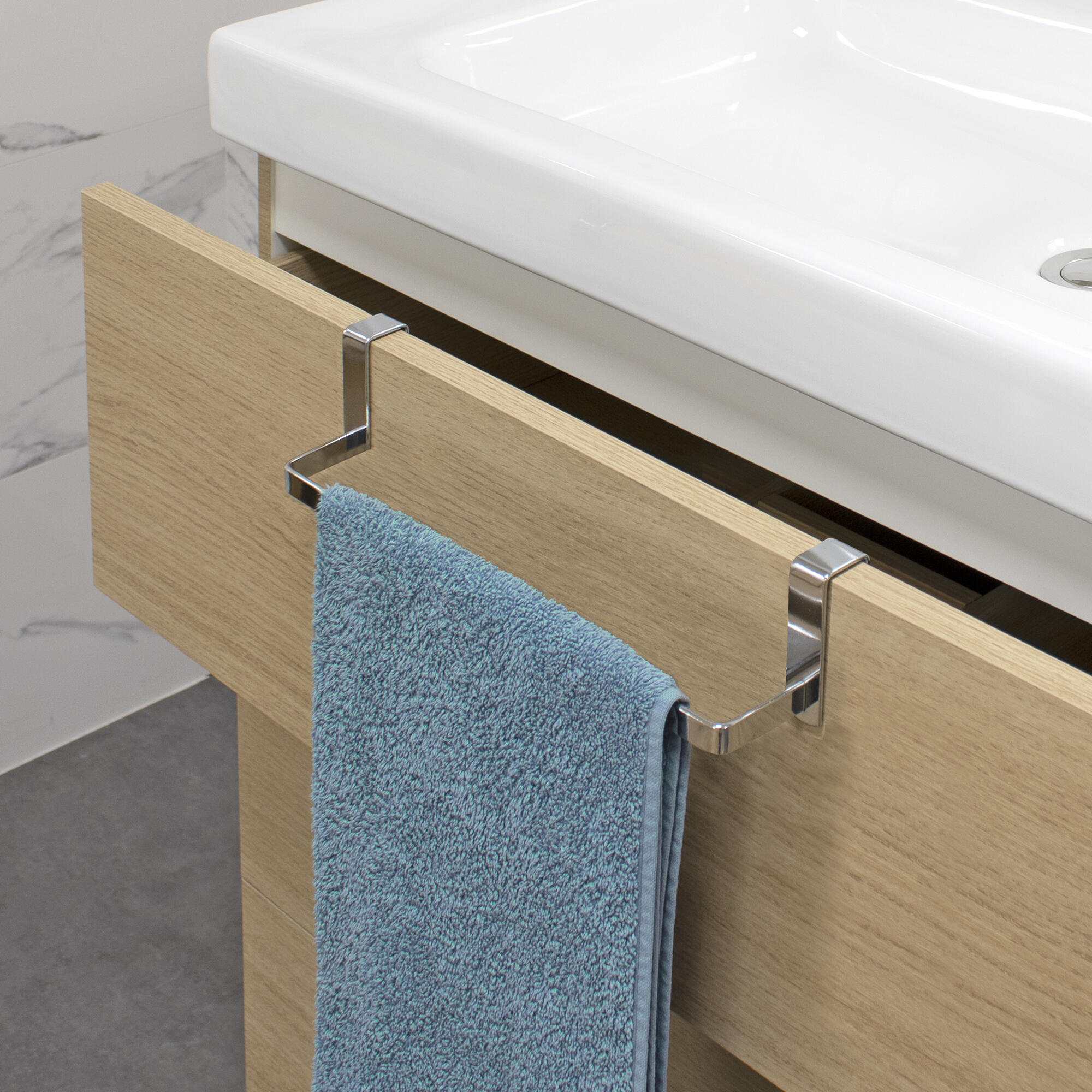 Toalheiro de barra CROMADO PLUS 25CM CINZENTO - 3