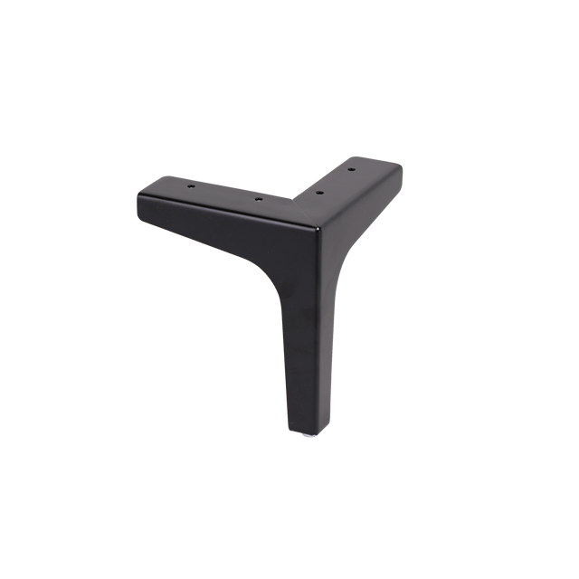 Lot de 2 pieds de meubles métal STANDERS Léo Noir mat