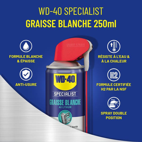 Graisse blanche, lubrifiant 400ml - Metal 5