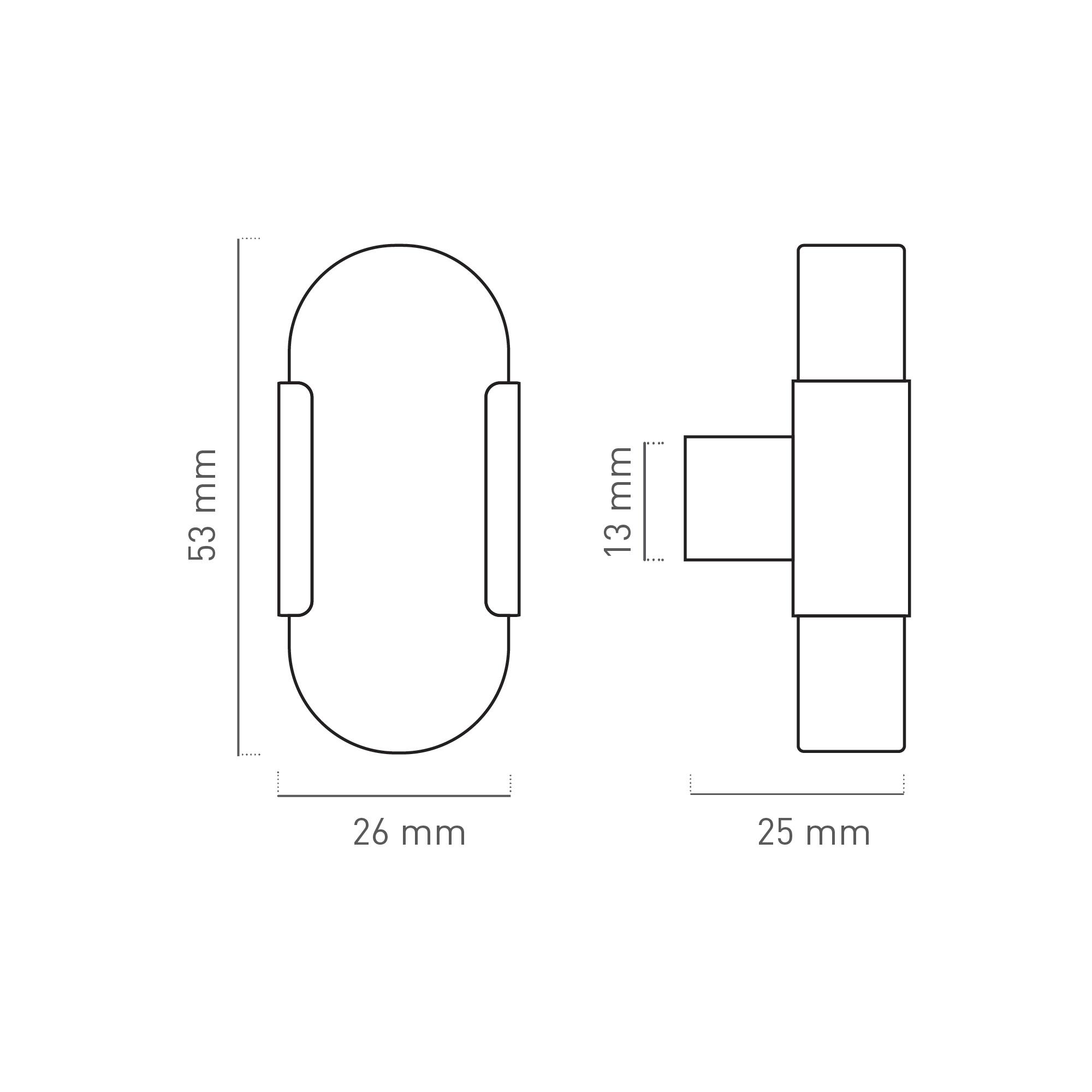 2 Puxadores para móvel Nesu mármore preto latão polido 45x20mm - 3