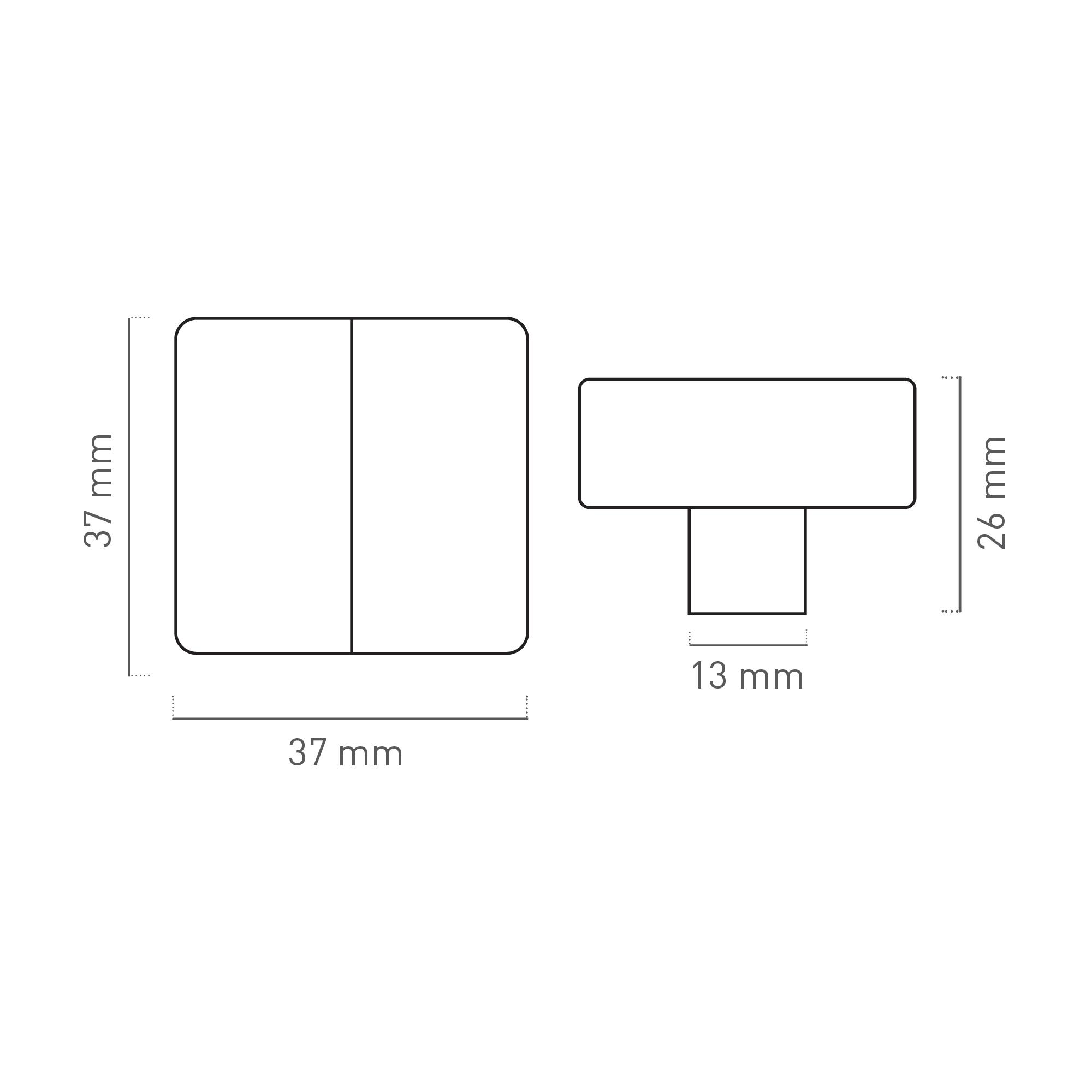 2 Puxadores para móvel Nesu mármore branco latão polido 37mm - 3
