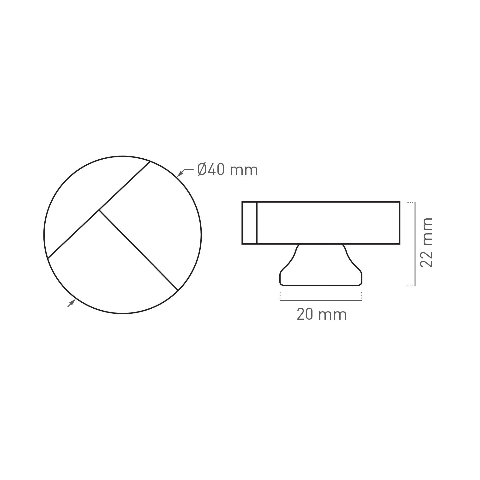 2 Puxadores para móvel Nesu redondo resina preto latão e madrepérola 37mm - 3