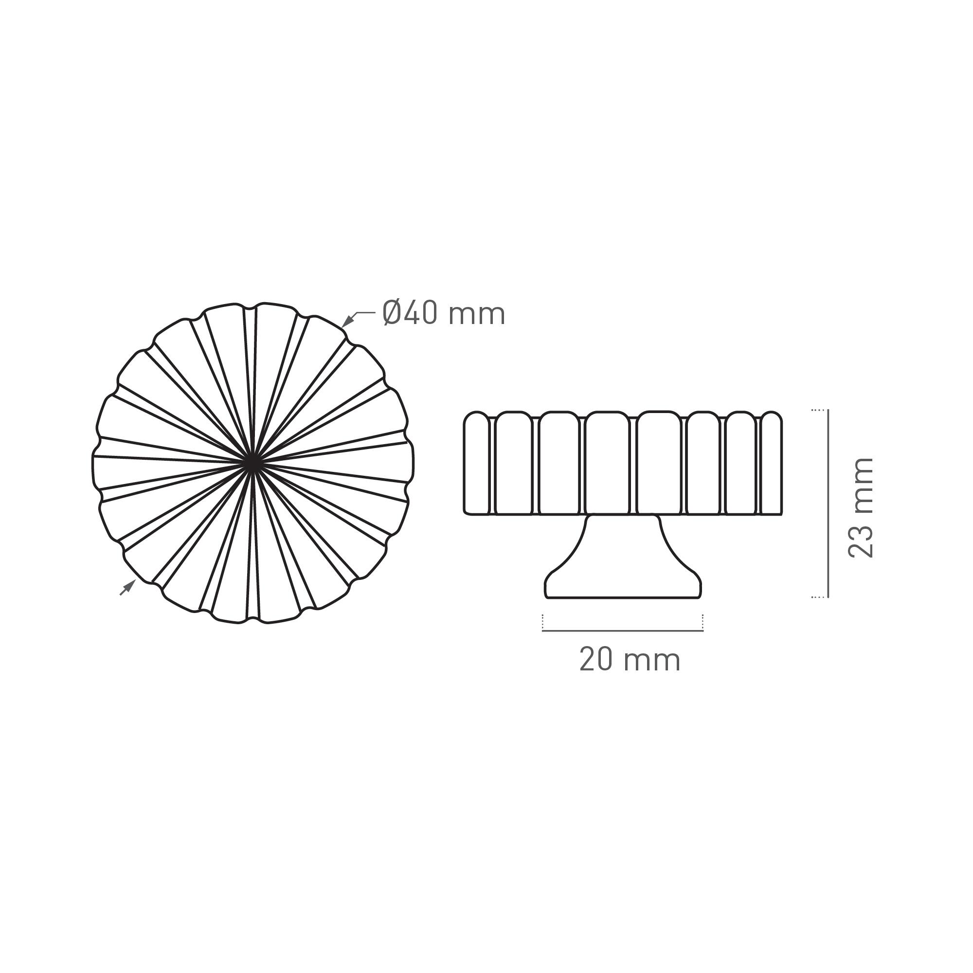 2 Puxadores para móvel Nesu mango branco desgastado 40mm - 3