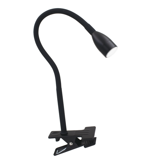 Lampe de bureau LED Gao , fer, noir, H.35 cm, INSPIRE