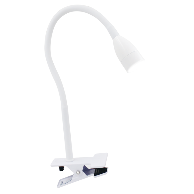 Lampe de bureau LED Gao , fer, blanc, H.35 cm, INSPIRE