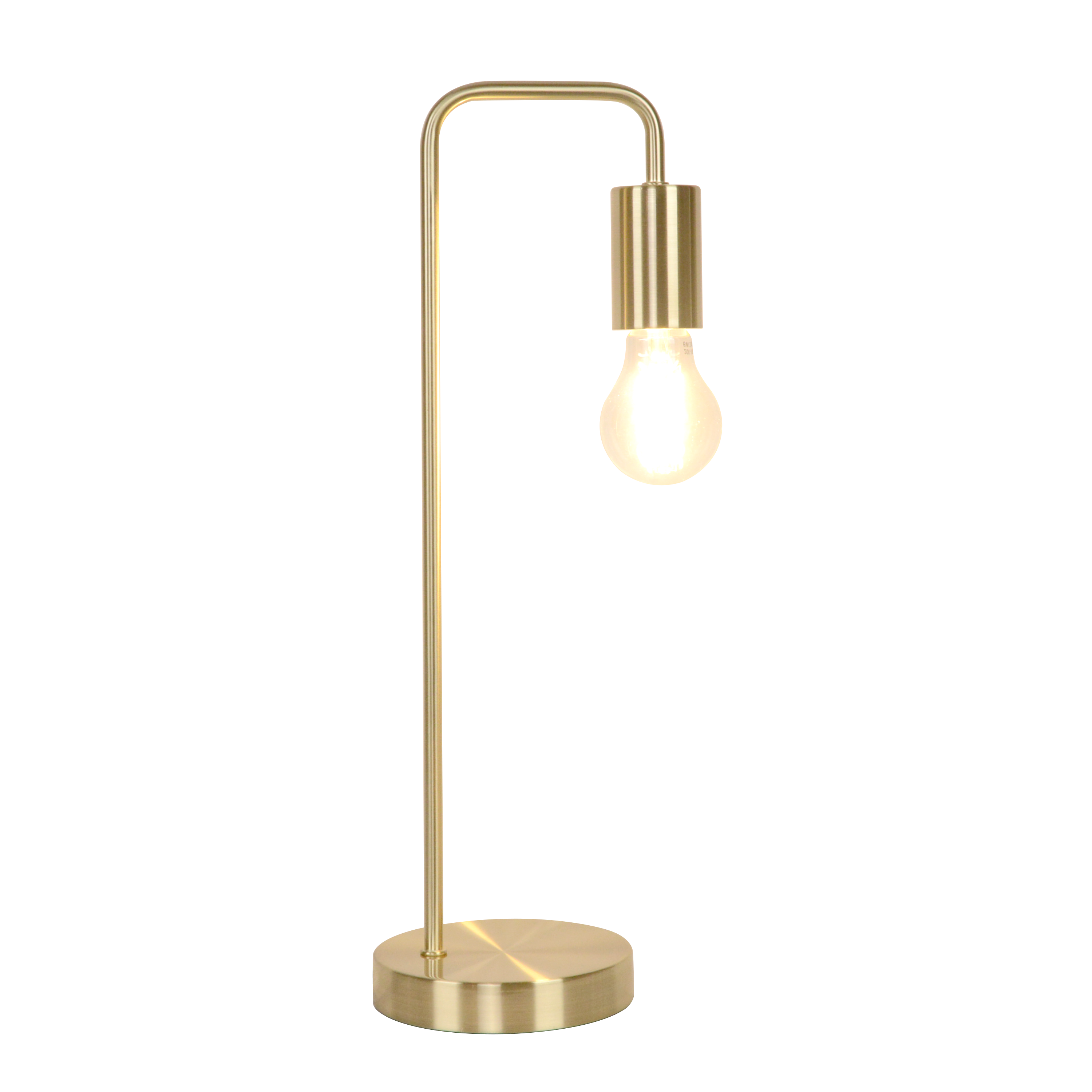 Lámpara de mesa compatible con casquillo E27 Lina INSPIRE con estructura hierro dorado alimentación a red - 3