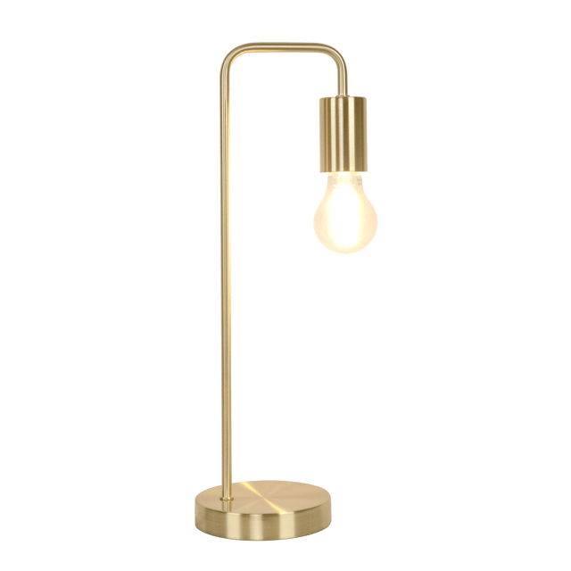 Candeeiro de mesa Lina E27 1 luz 45cm latão Inspire