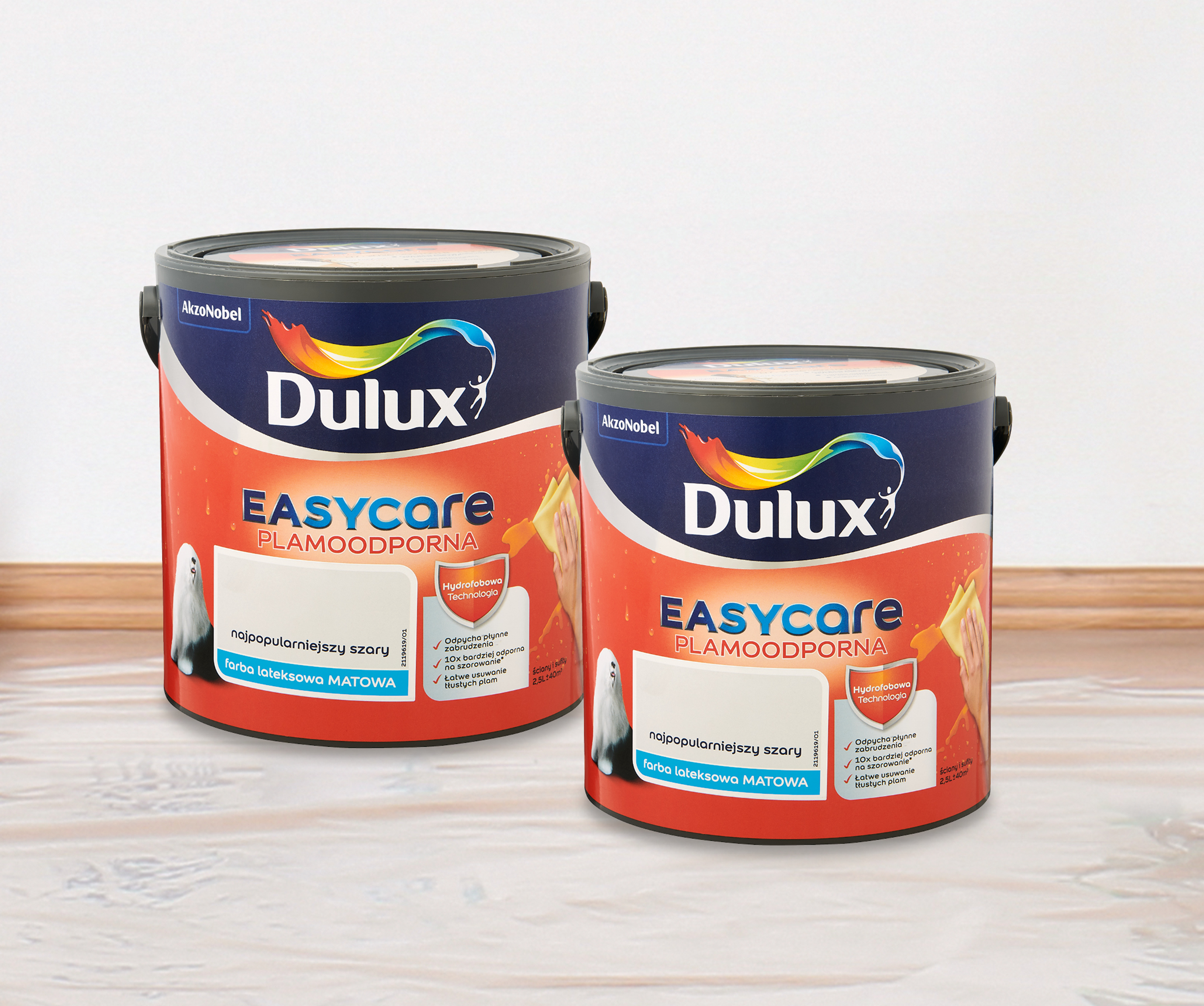 Farba wewnętrzna EASYCARE 2.5 l Najpopularniejszy szary DULUX - 3