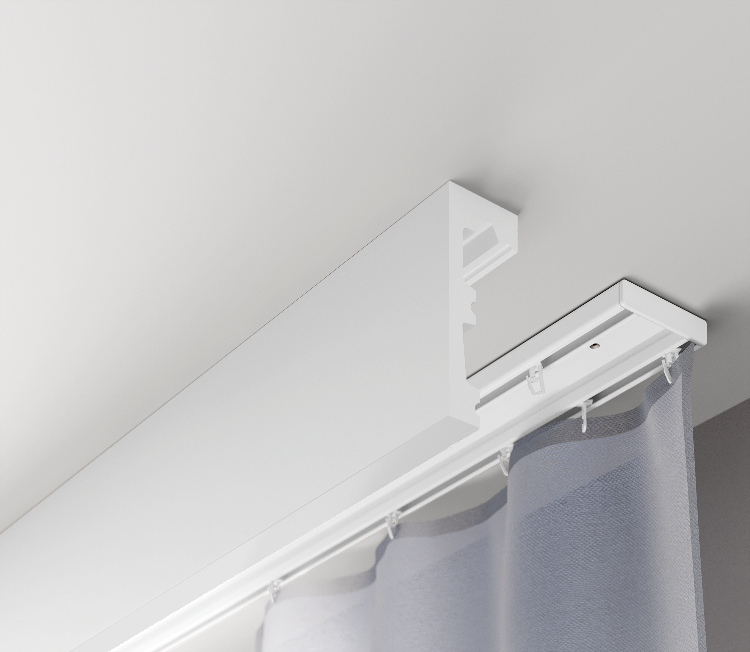 Szyna sufitowa 2-torowa 150 cm biała aluminiowa z akcesoriami Inspire - 4