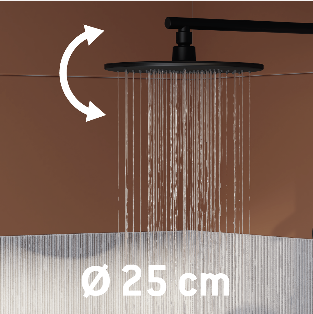 Conjunto de duche com torneira preto Sensea Easy - 8