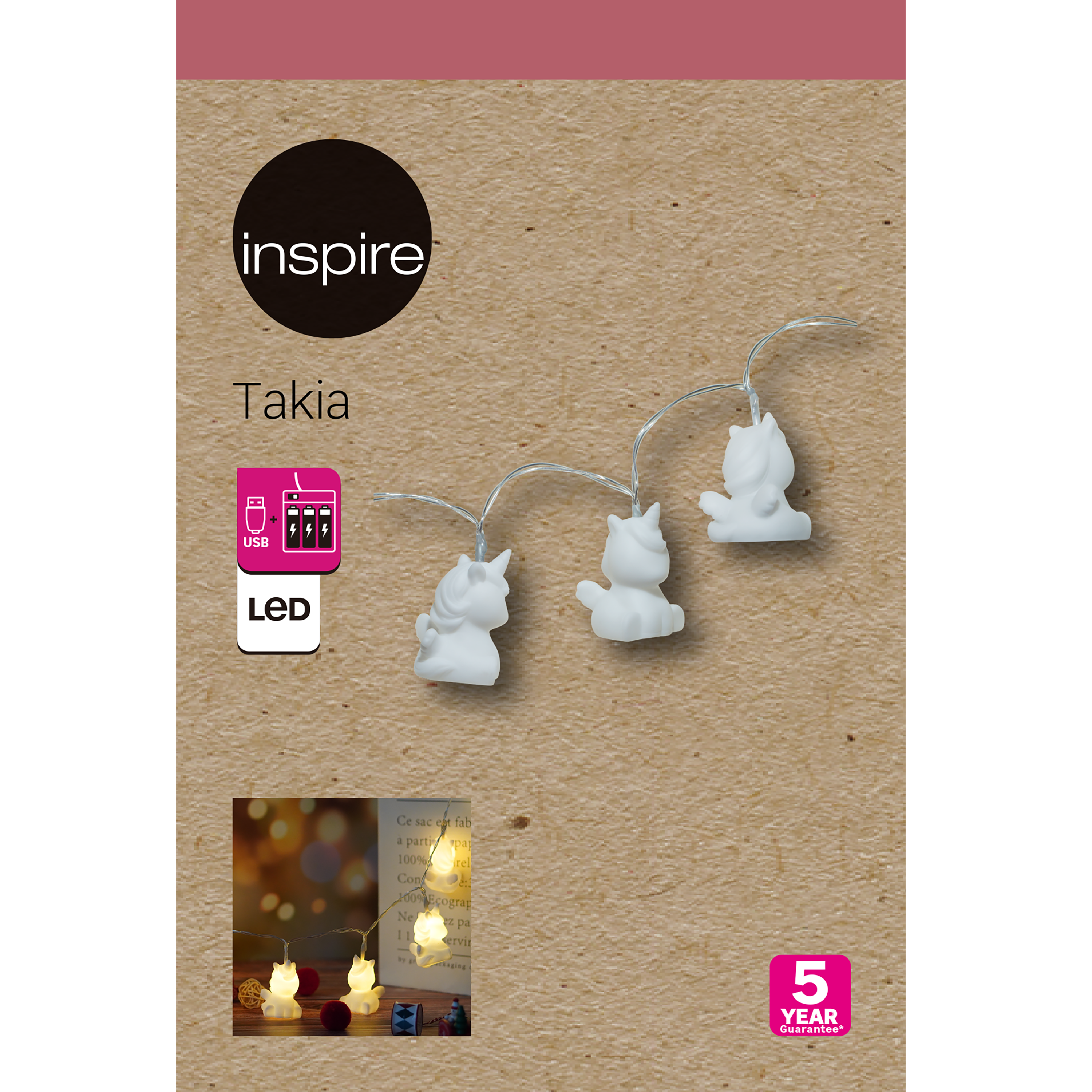 Guirlande LED à piles Takia blanc 28 lumens INSPIRE - 7